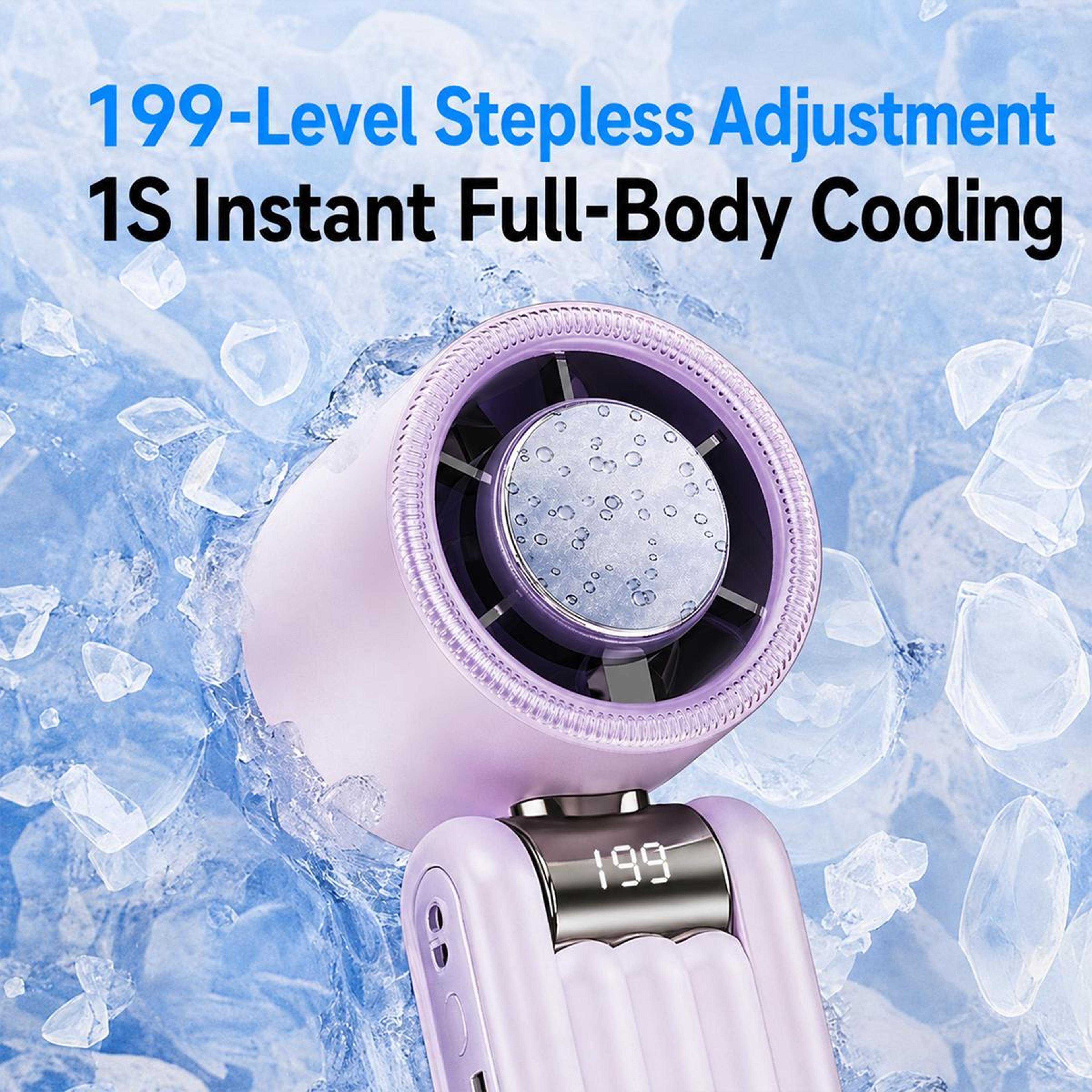 Y29 Handheld Cooling Fan Rechargeable Portable Fan With Digital Display And Folding Design 10