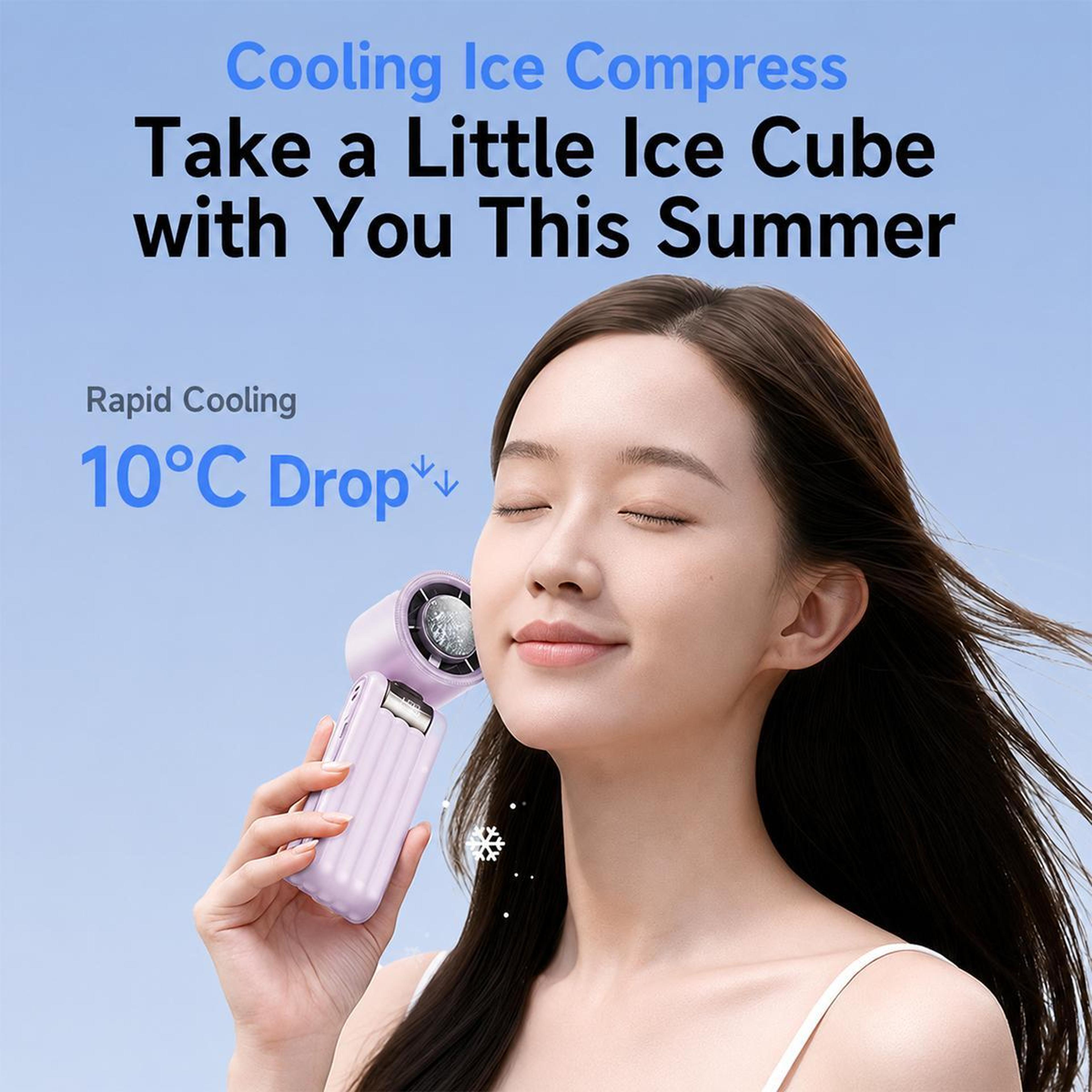 Y29 Handheld Cooling Fan Rechargeable Portable Fan With Digital Display And Folding Design 8