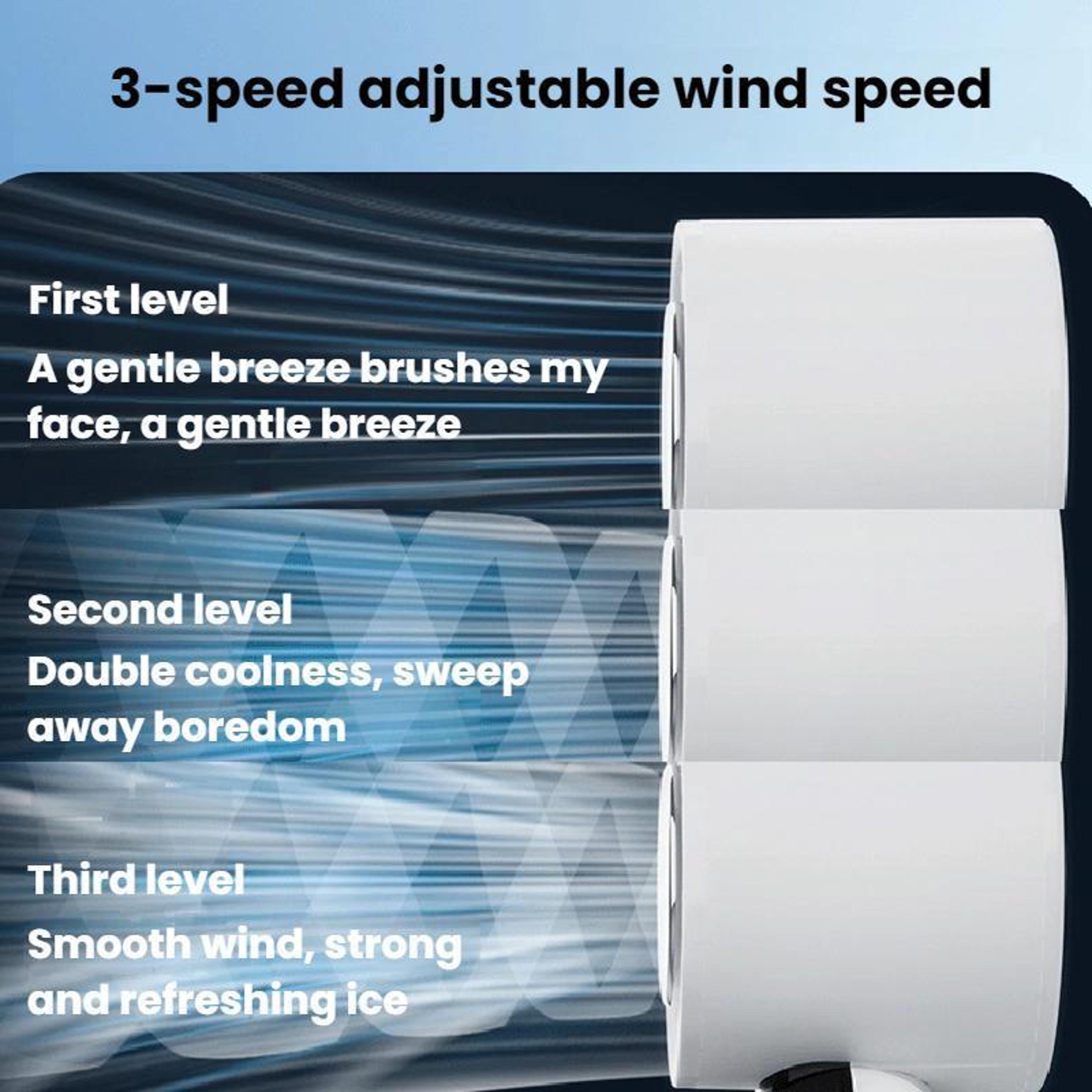 Digital Display Portable Cooling Fan USB Rechargeable Handheld Neck Fan With Cold Compress 6