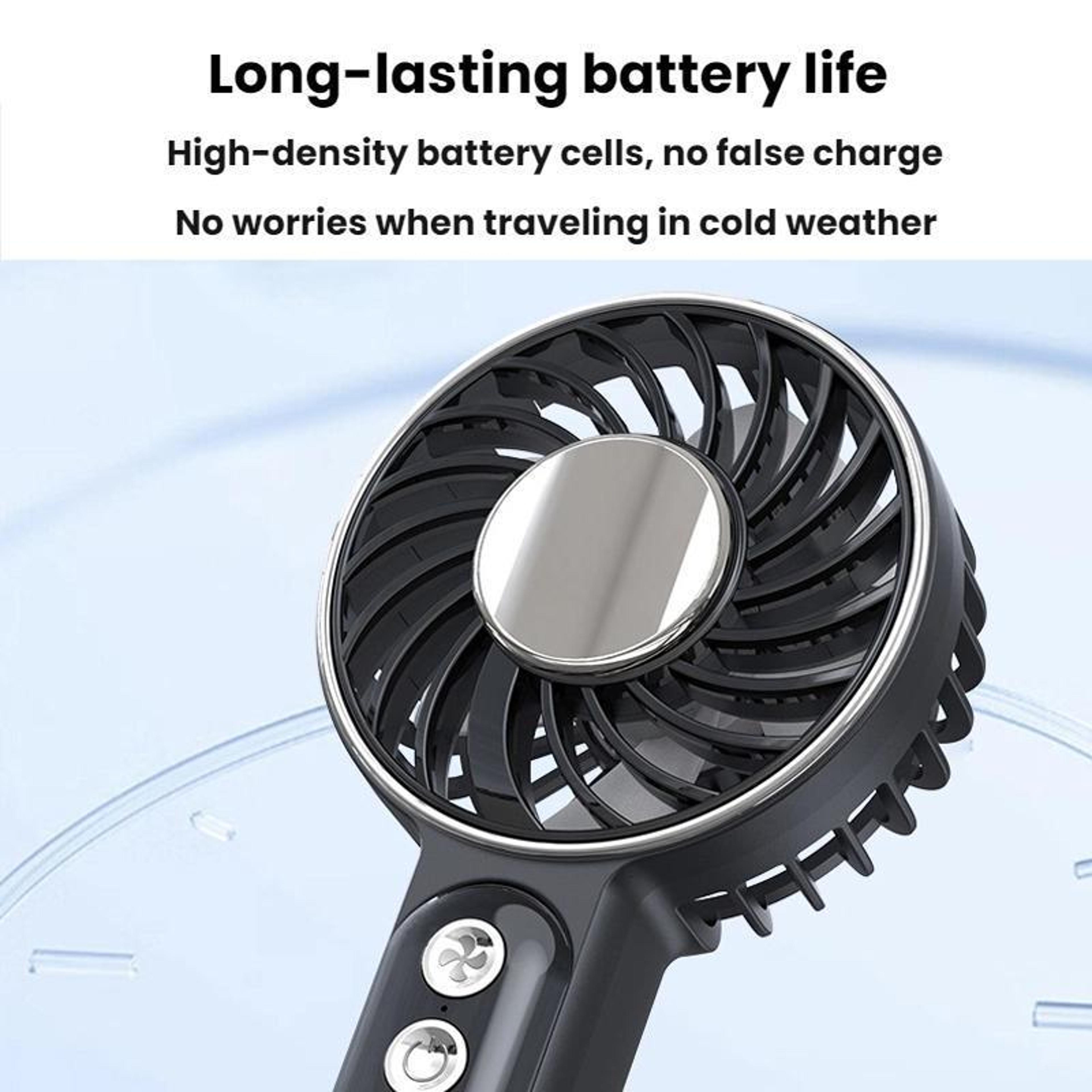 Portable Handheld Fan USB Rechargeable Mini Desk Fan With Lanyard Clip Quiet Personal Cooling Fan 1