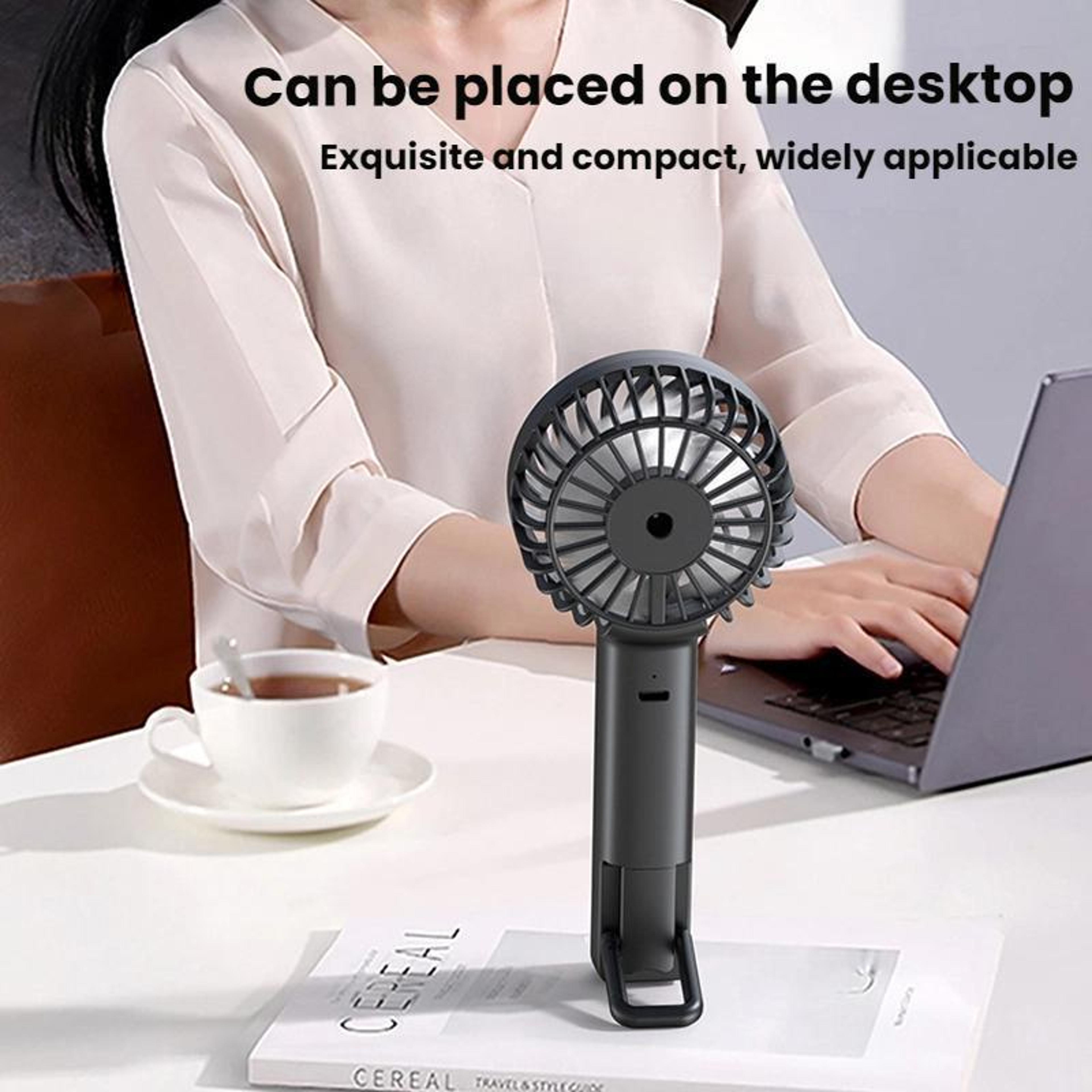 Portable Handheld Fan USB Rechargeable Mini Desk Fan With Lanyard Clip Quiet Personal Cooling Fan 6