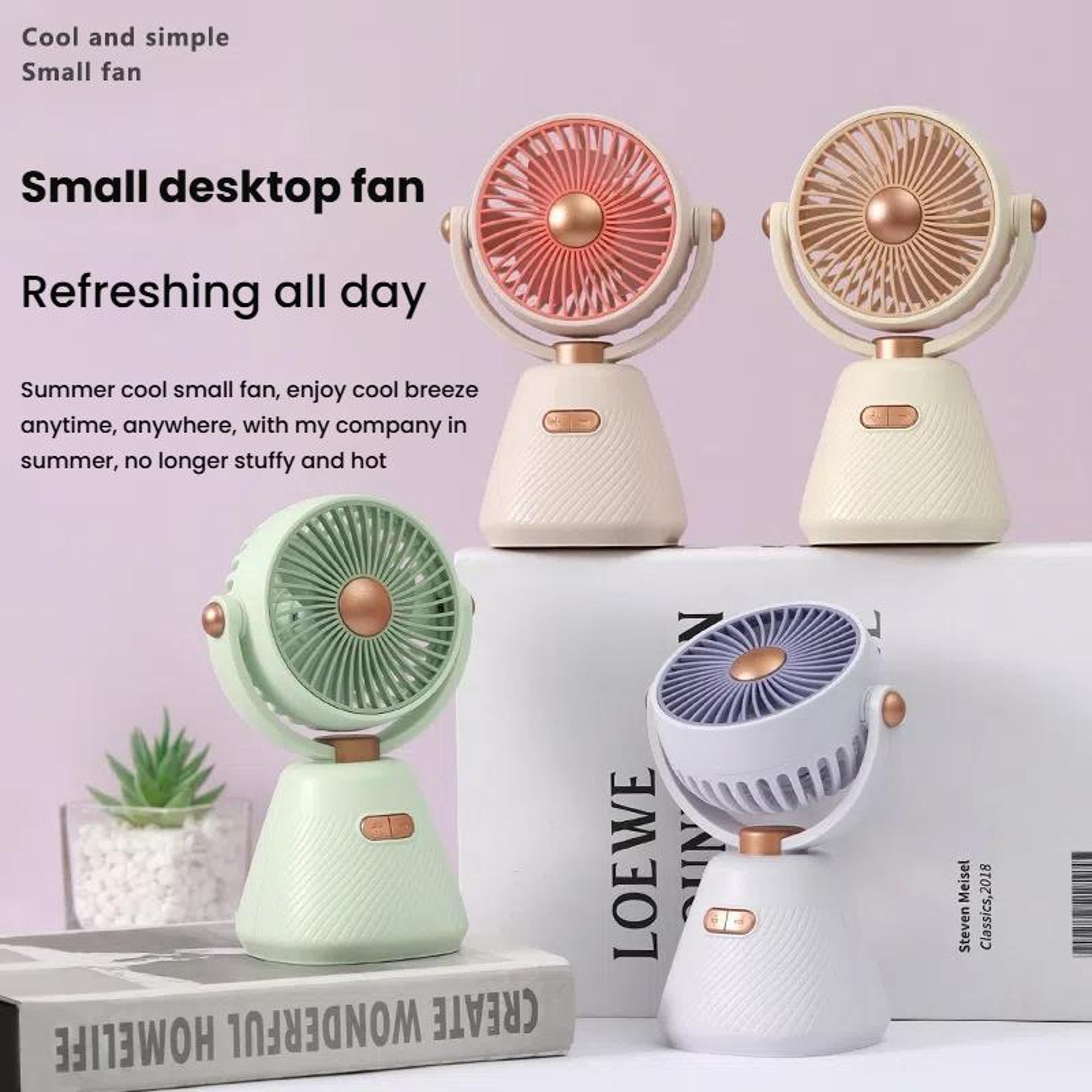 100 Speed Portable Desk Fan USB Rechargeable Mini Fan With Adjustable Angle For Office Bedroom And  2
