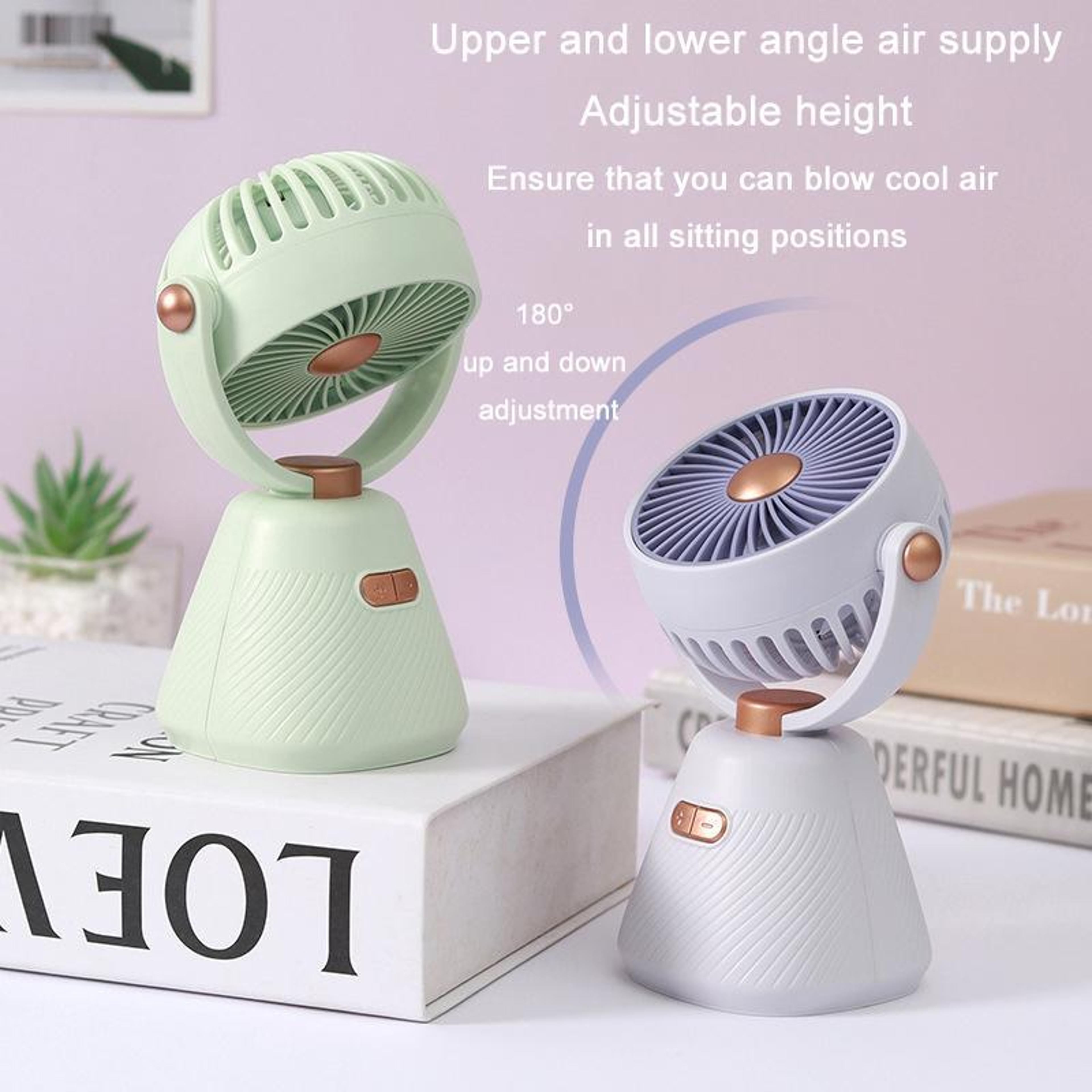 100 Speed Portable Desk Fan USB Rechargeable Mini Fan With Adjustable Angle For Office Bedroom And  3