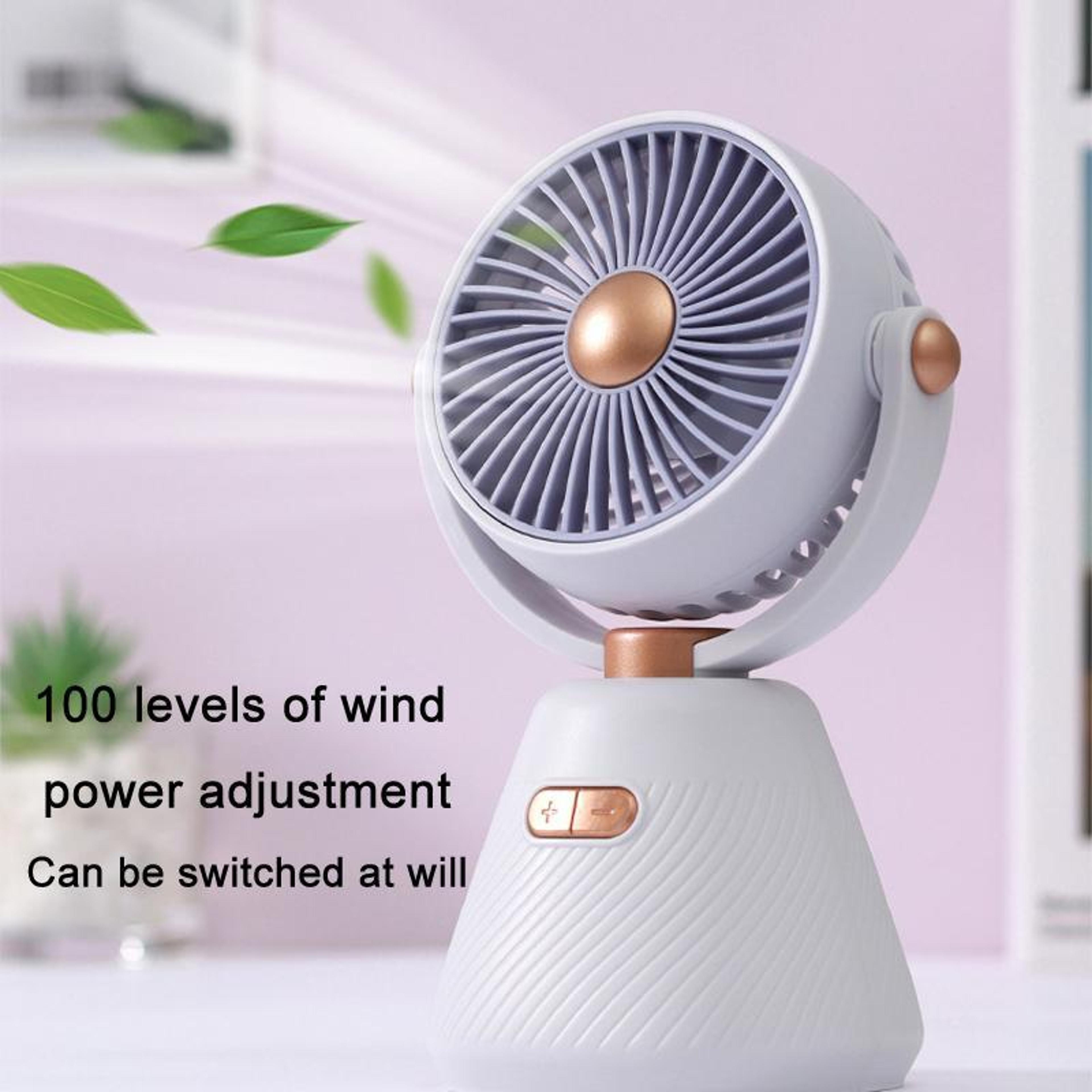 100 Speed Portable Desk Fan USB Rechargeable Mini Fan With Adjustable Angle For Office Bedroom And  6