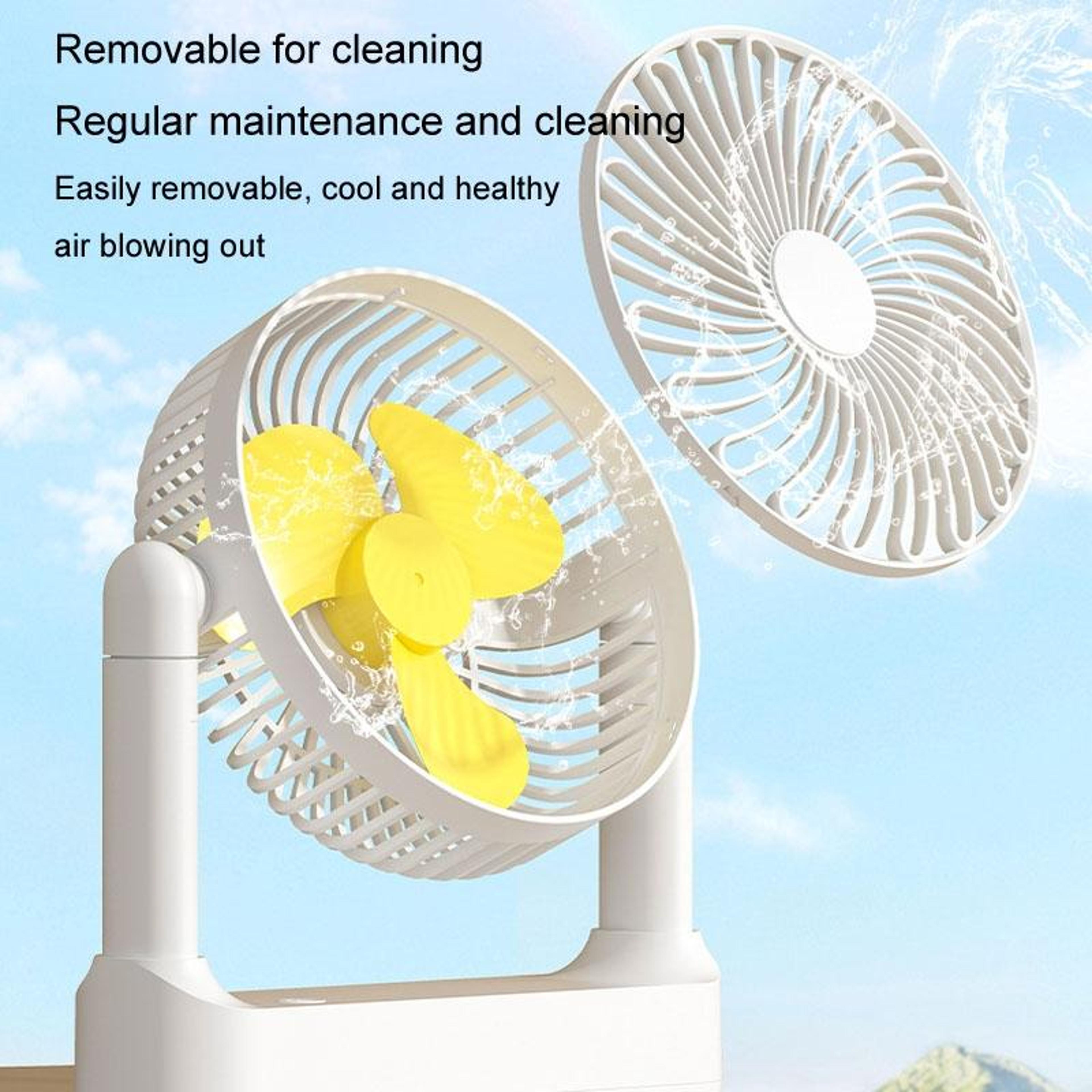 Portable USB Fan Retractable Desk Fan With 180 Degree Adjustable Airflow For Home Office Camping 4