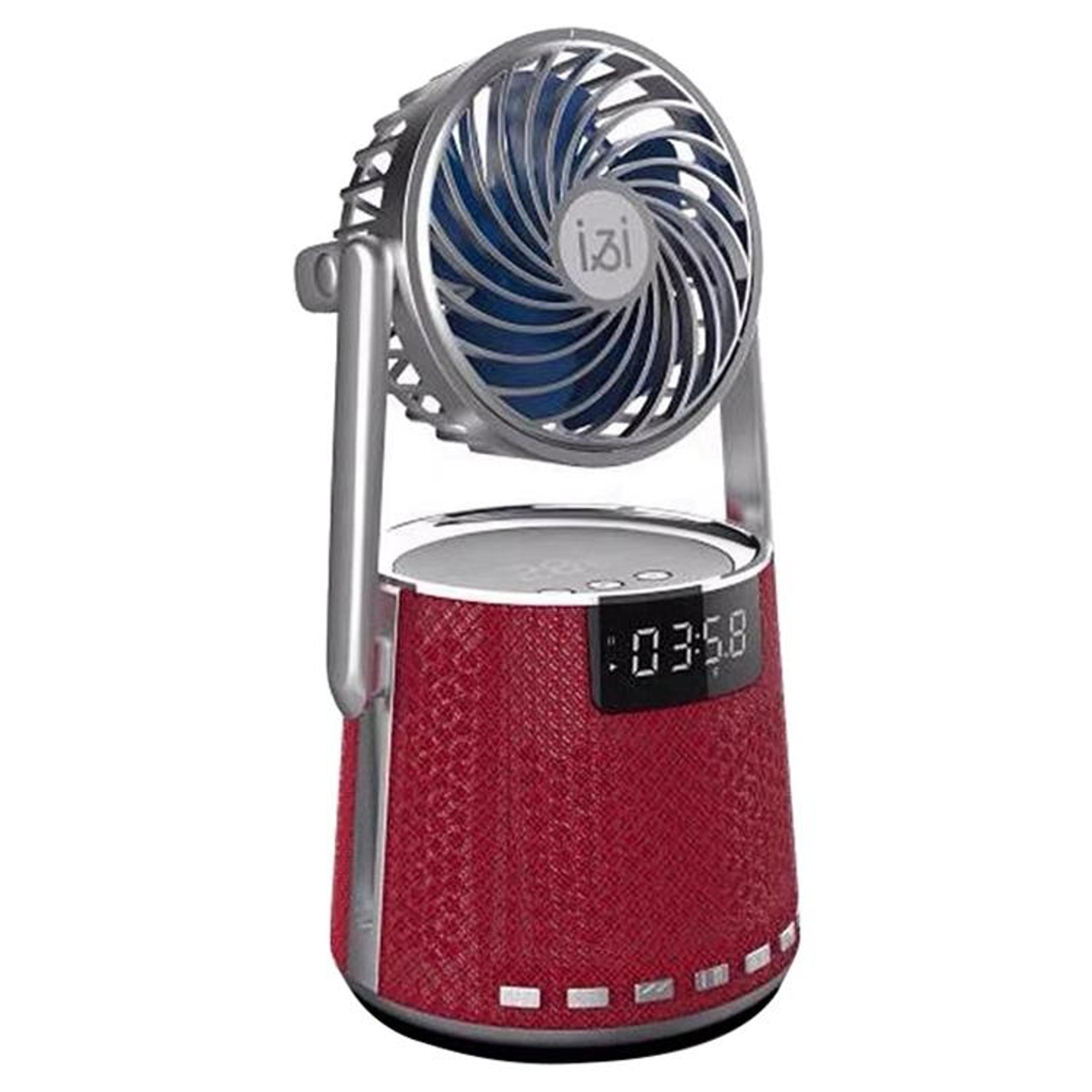 K8 Bluetooth Alarm Clock Speaker With Dual Alarm Desktop Fan And Wireless Bluetooth Audio 7