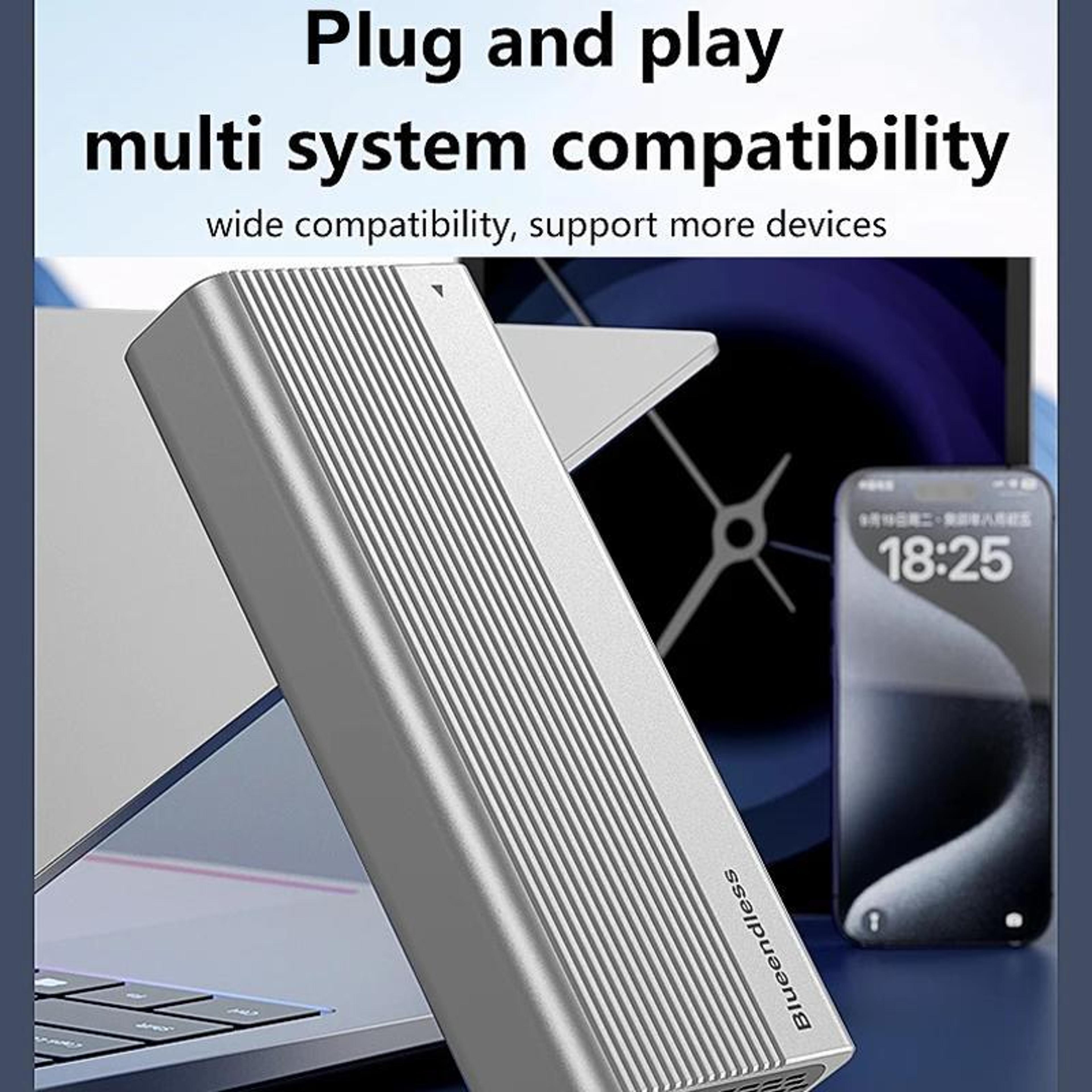USB4 40Gbps M2 NVMe SSD Enclosure Portable External SSD Enclosure With Cooling Fan 11