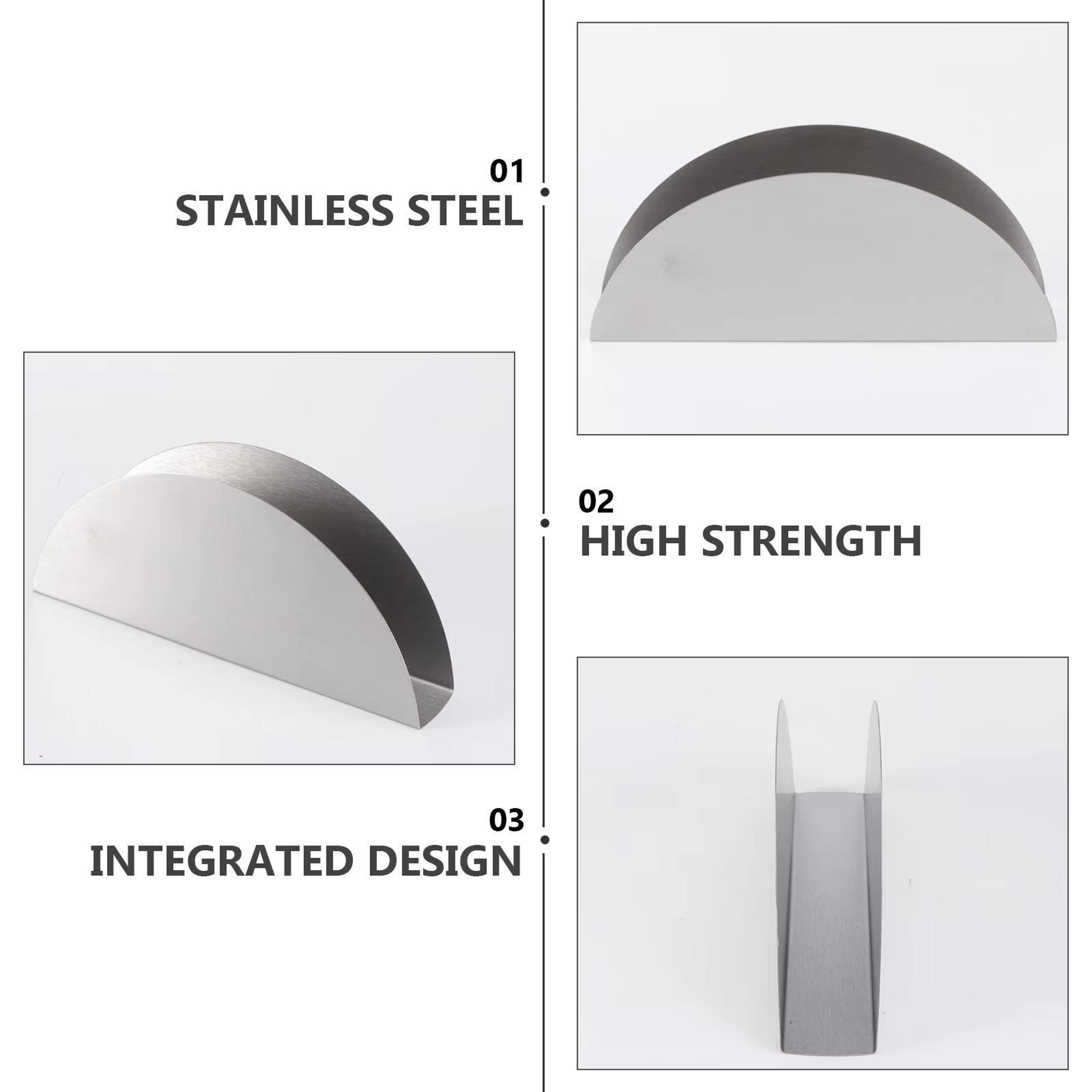2PCS Stainless Steel Napkin Holder Fan Shaped Table Napkin Holder For Kitchen Dining Table 4