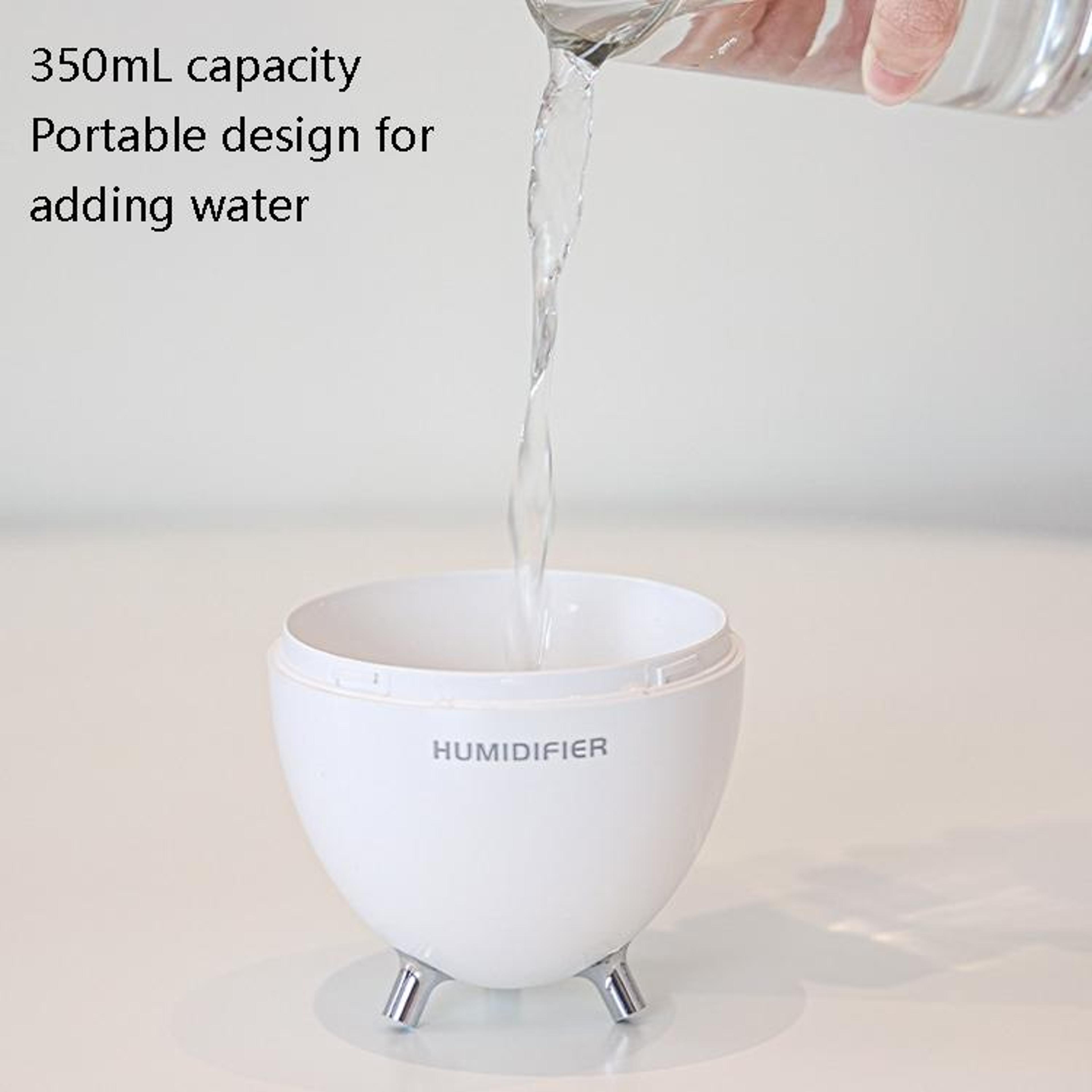 Mini USB Humidifier With Warm Night Light 350ml Cool Mist Bedroom Humidifier 2