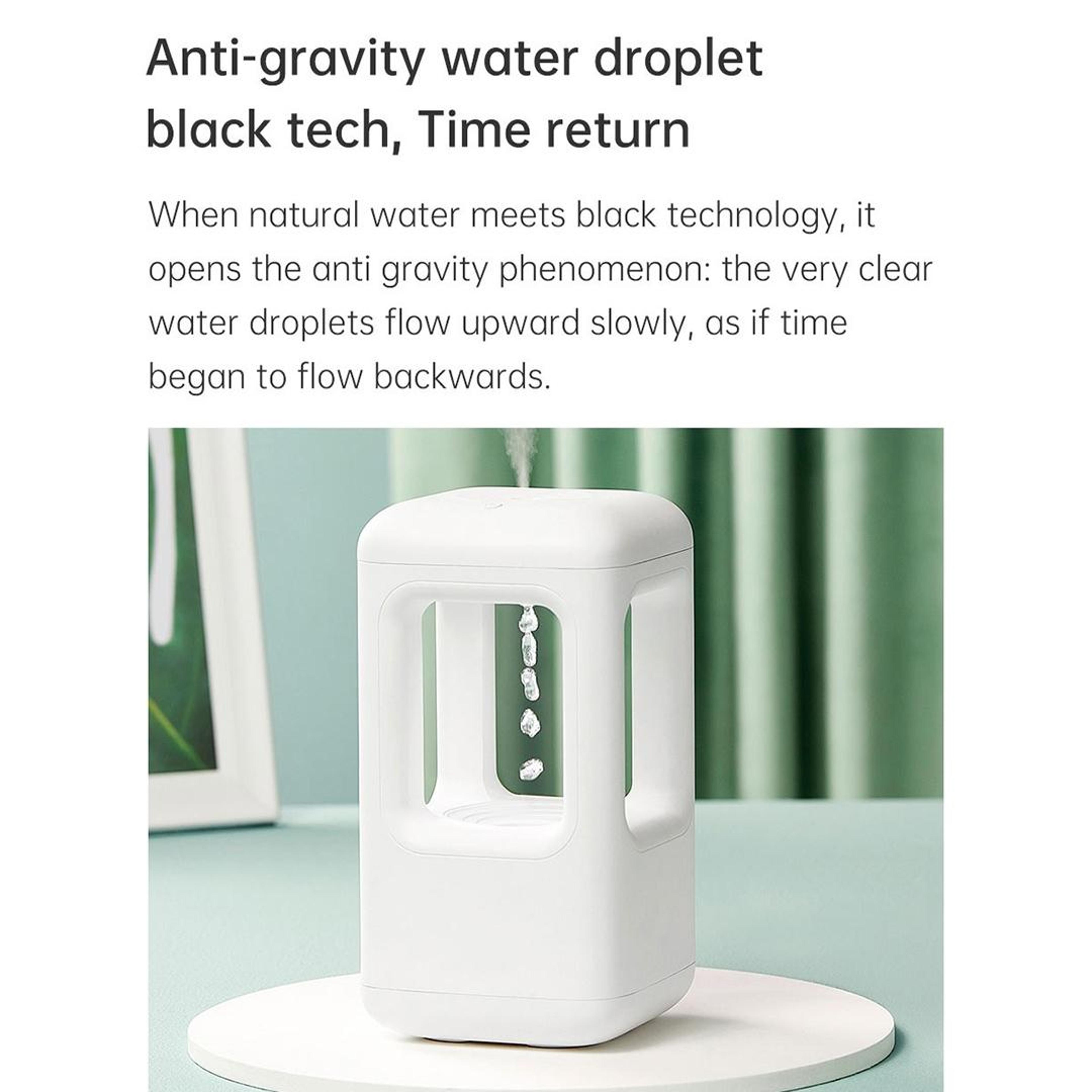 Anti Gravity Water Drop Humidifier With LED Desktop Humidifier Cool Mist Air Moisturizer 1