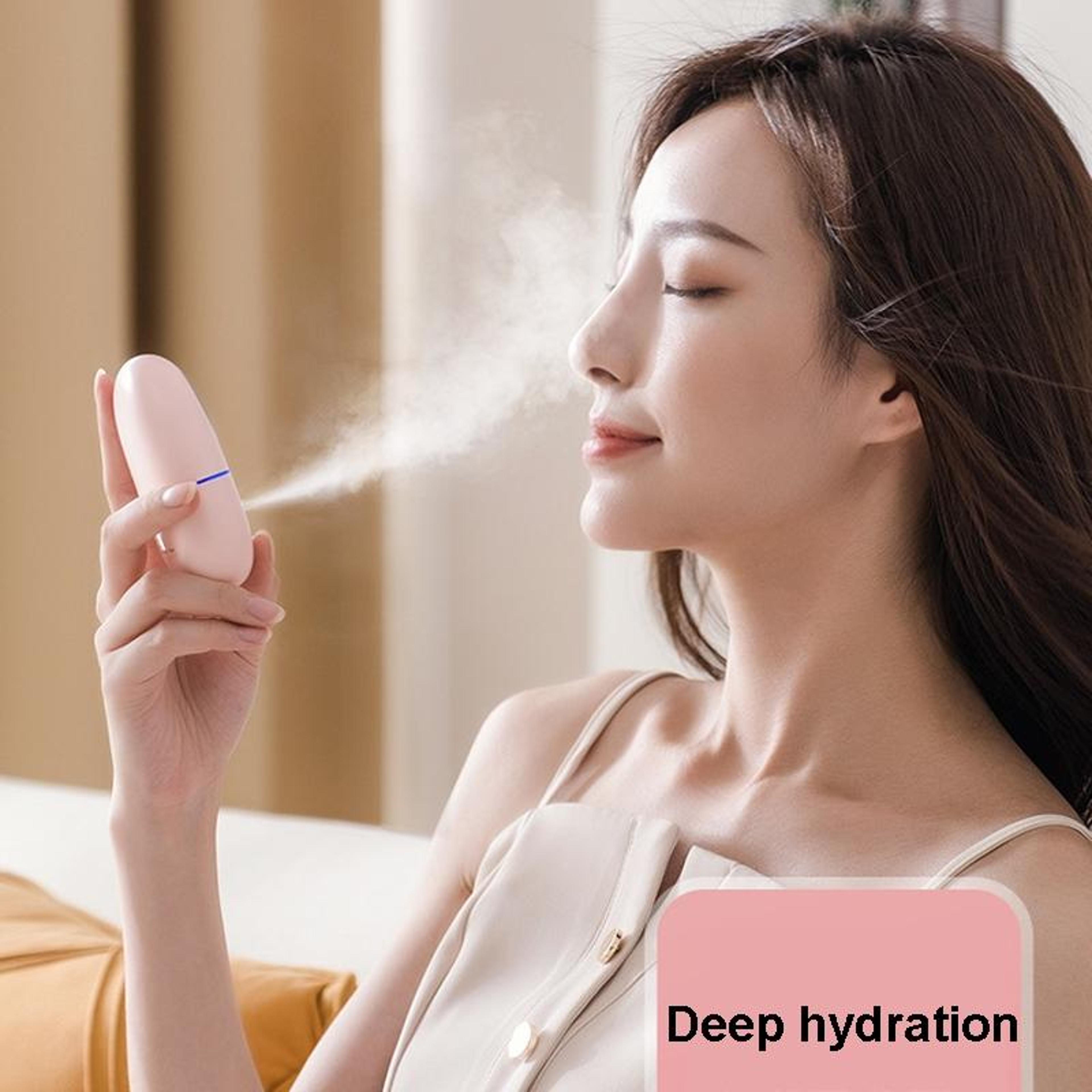 Portable Nano Facial Mister Makeup Mirror USB Rechargeable Facial Mist Spray For Hydrated Glowing S 3