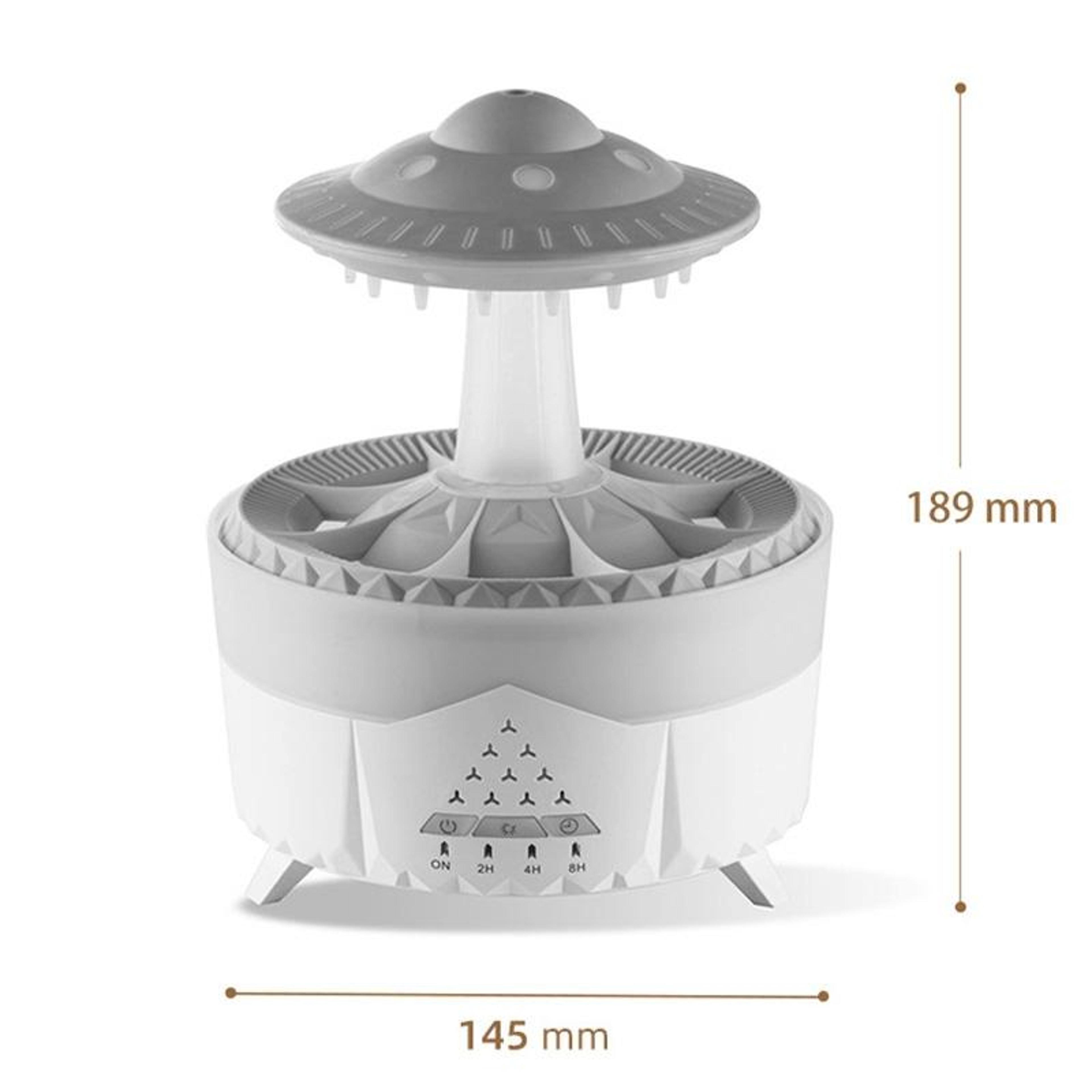 UFO Humidifier Remote Control Aromatherapy Diffuser With Rain Cloud Effect LED Night Light 1