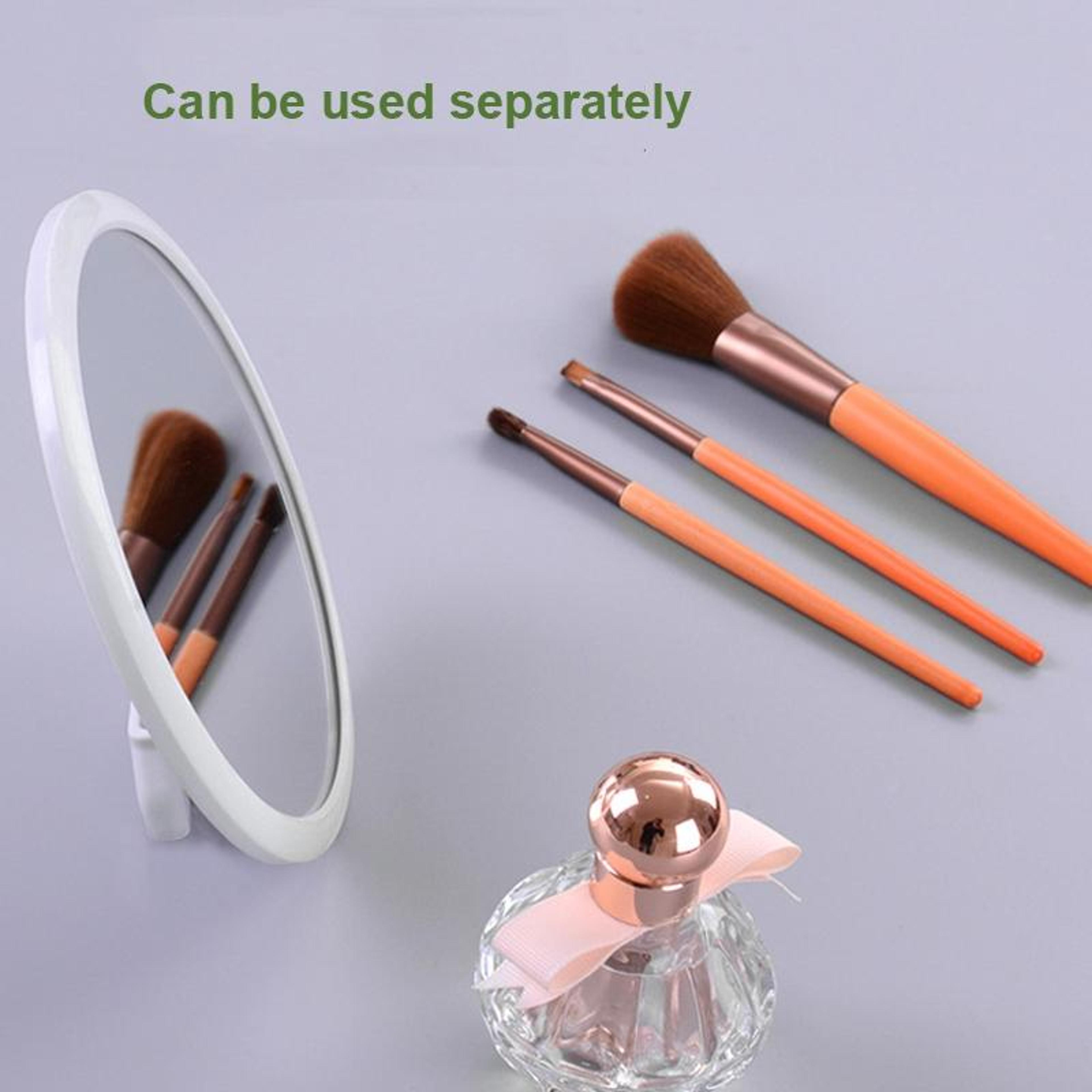 360 Rotating Bathroom Makeup Mirror Wall Mounted Folding Vanity Mirror With Reusable Suction Cup 5