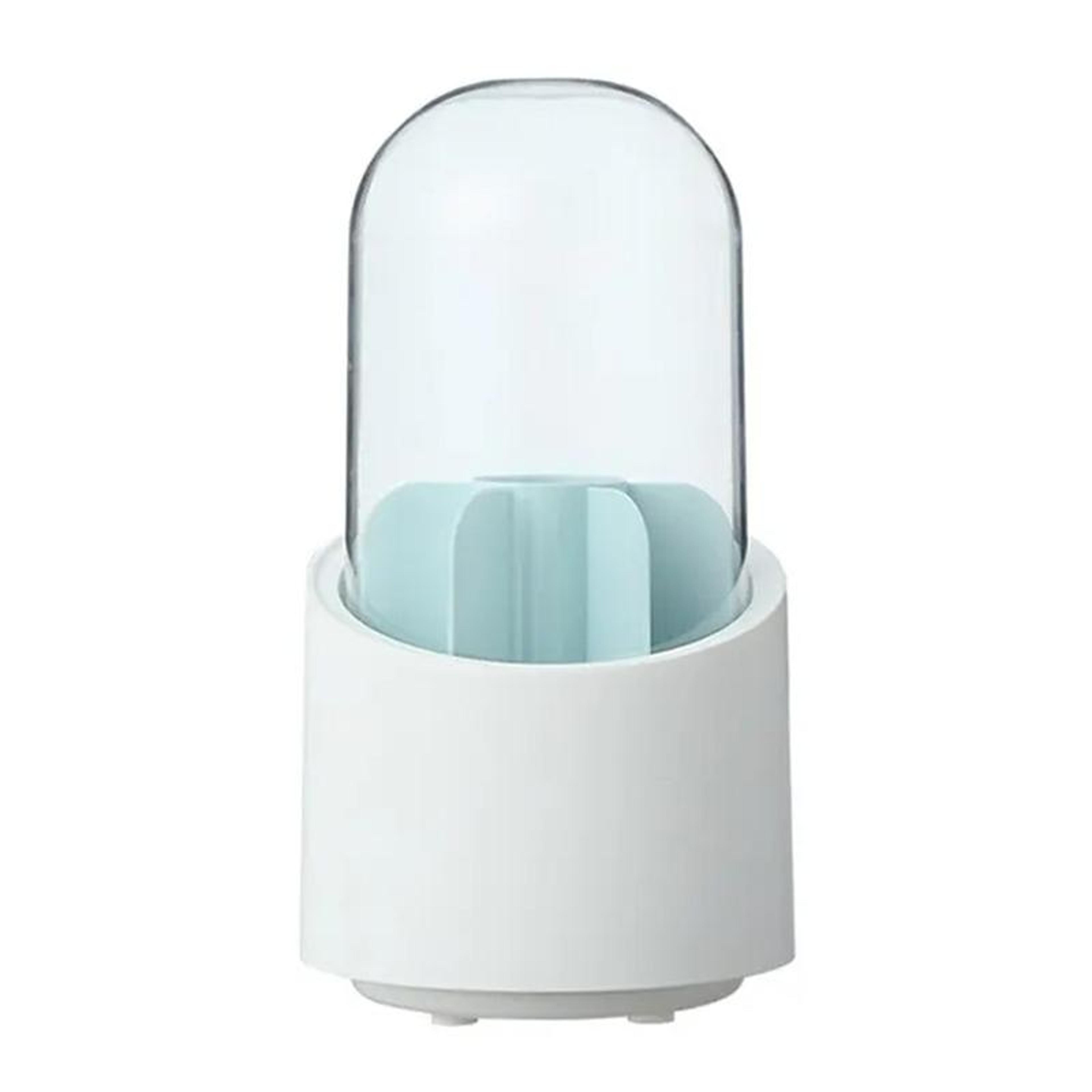Transparent Makeup Brush Organizer With 360 Rotation Dustproof Cosmetic Storage Box 5