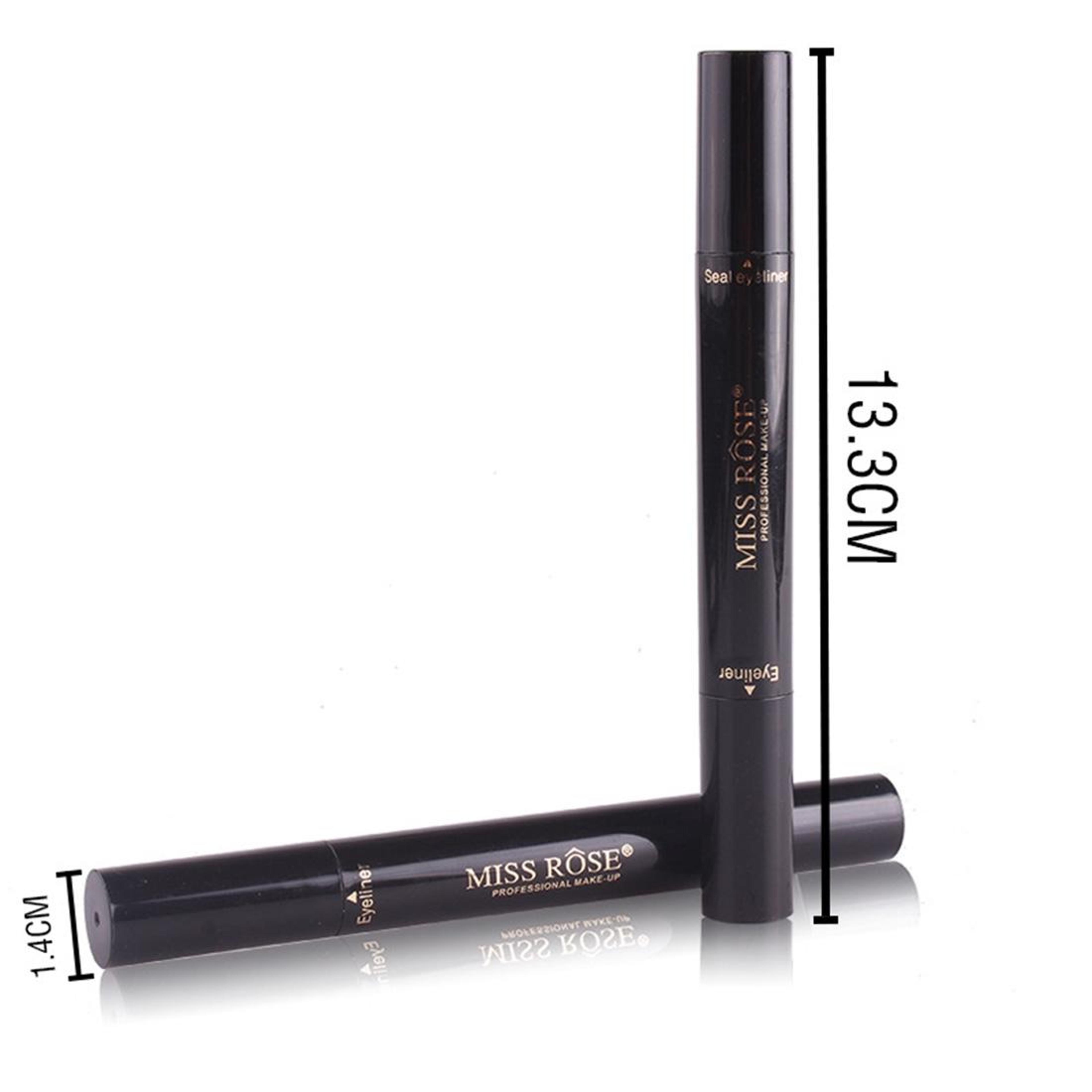 2 In 1 Waterproof Eyeliner Winged Eyeliner Stamp Dual Head Quick Dry Smudge Proof Black Pen 3