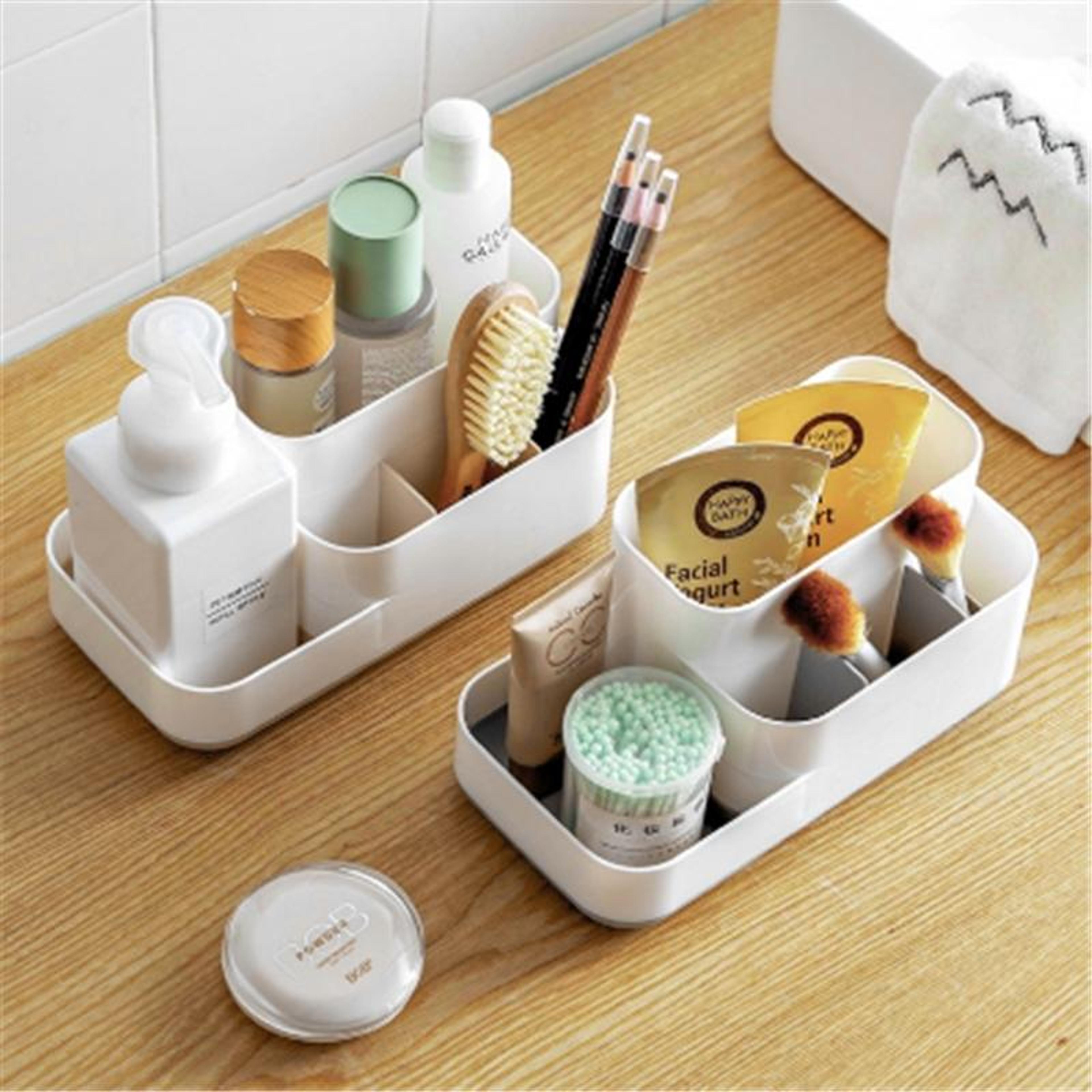 Detachable Makeup Organizer Desktop Storage Box With Adjustable Grid Cosmetic Vanity Organizer 1