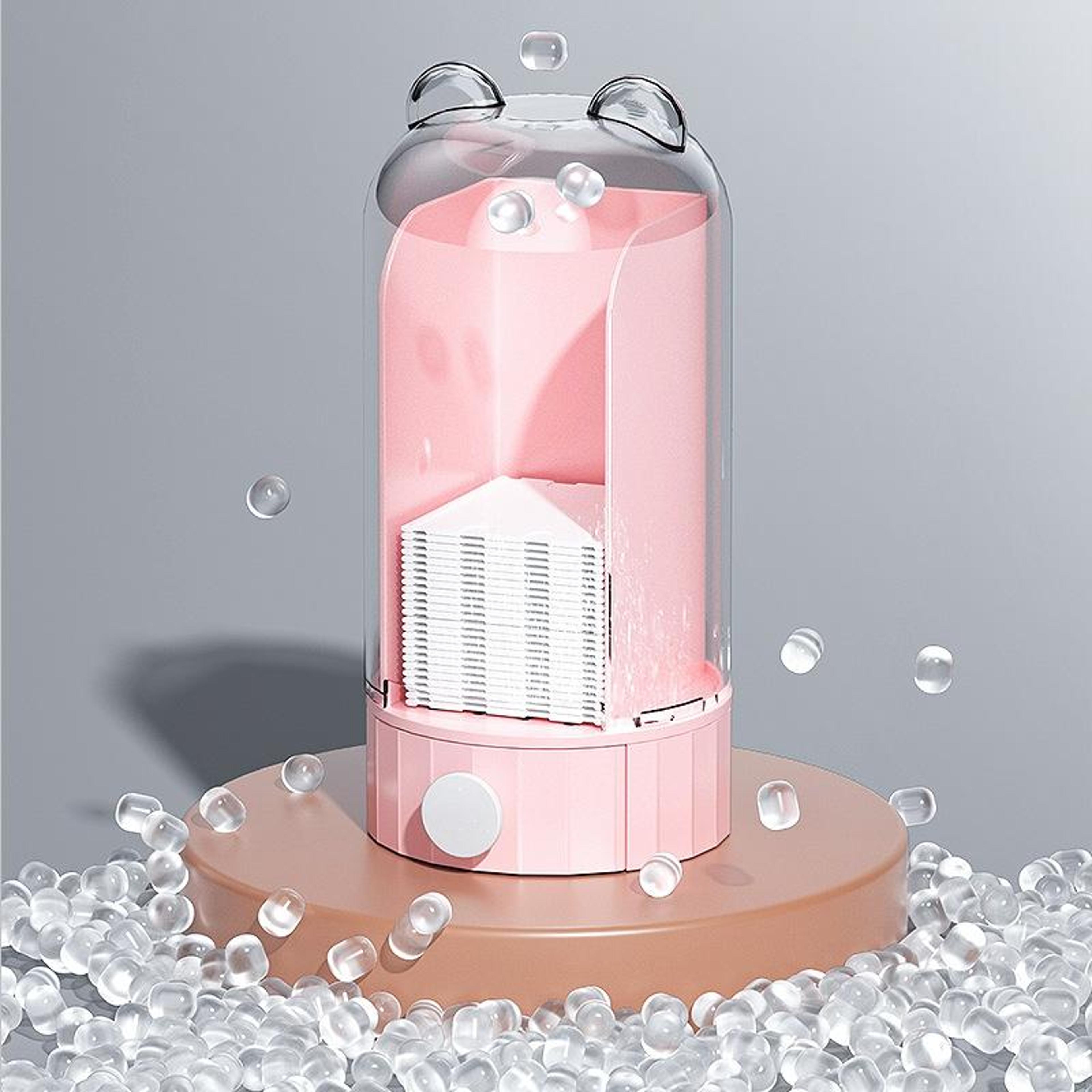 Automatic Cotton Pad Dispenser Wall Mounted Transparent Cotton Pad Holder Makeup Organizer With 50  1