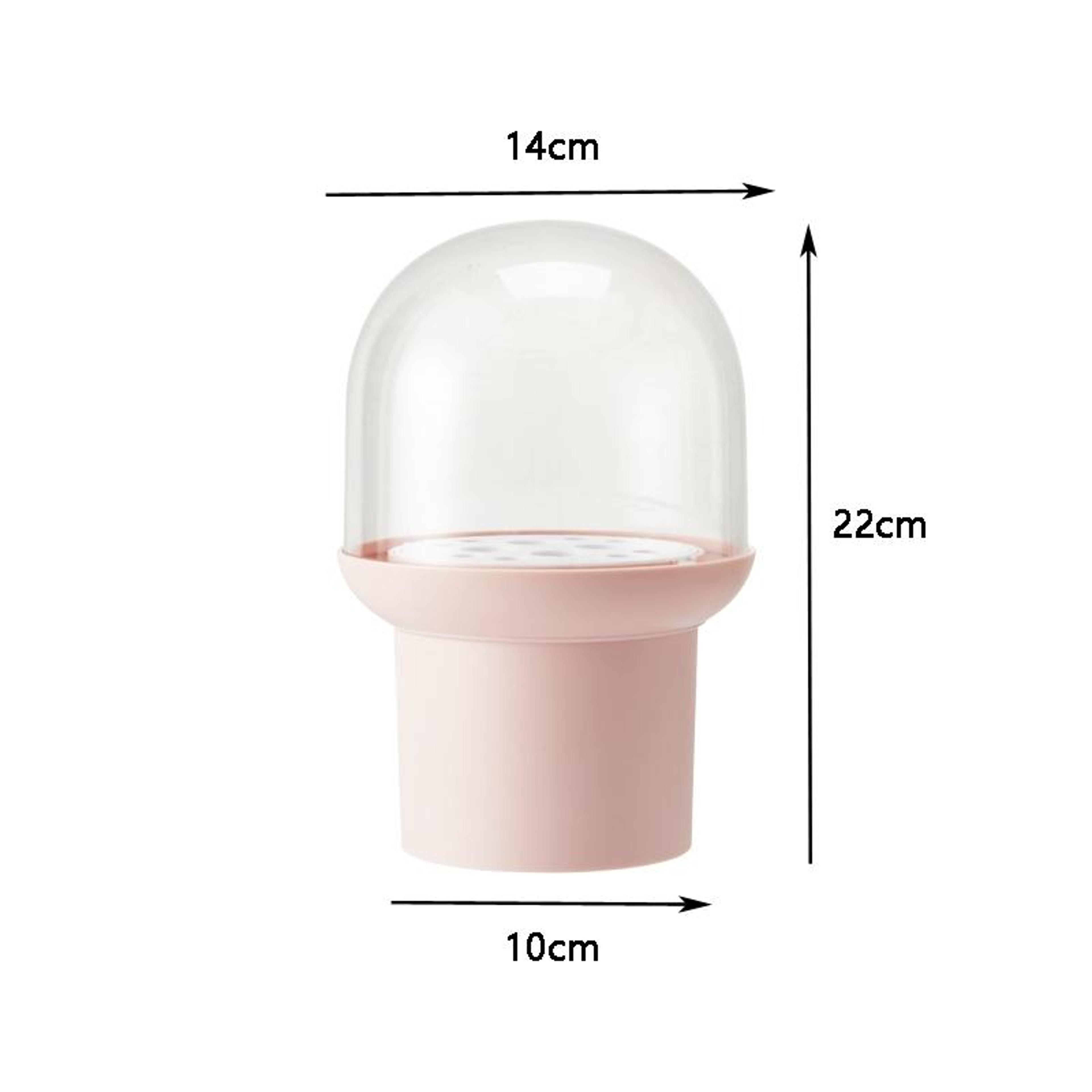 12 Hole Makeup Brush Holder With Dustproof Lid Cosmetic Brush Storage Organizer 2