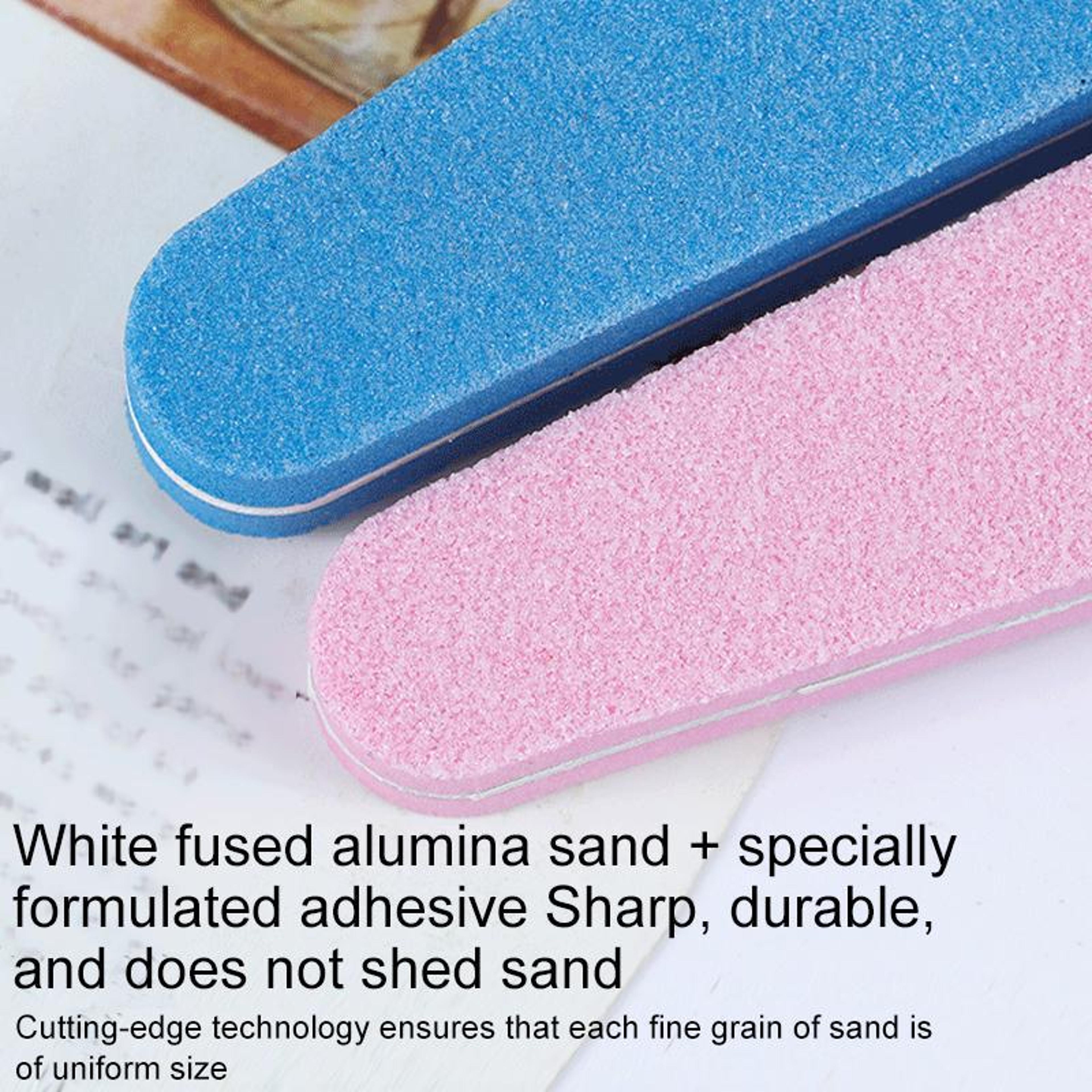 100PCS Professional Nail Buffer Block Diamond Shape Nail Sanding Sponge Manicure File Set 3