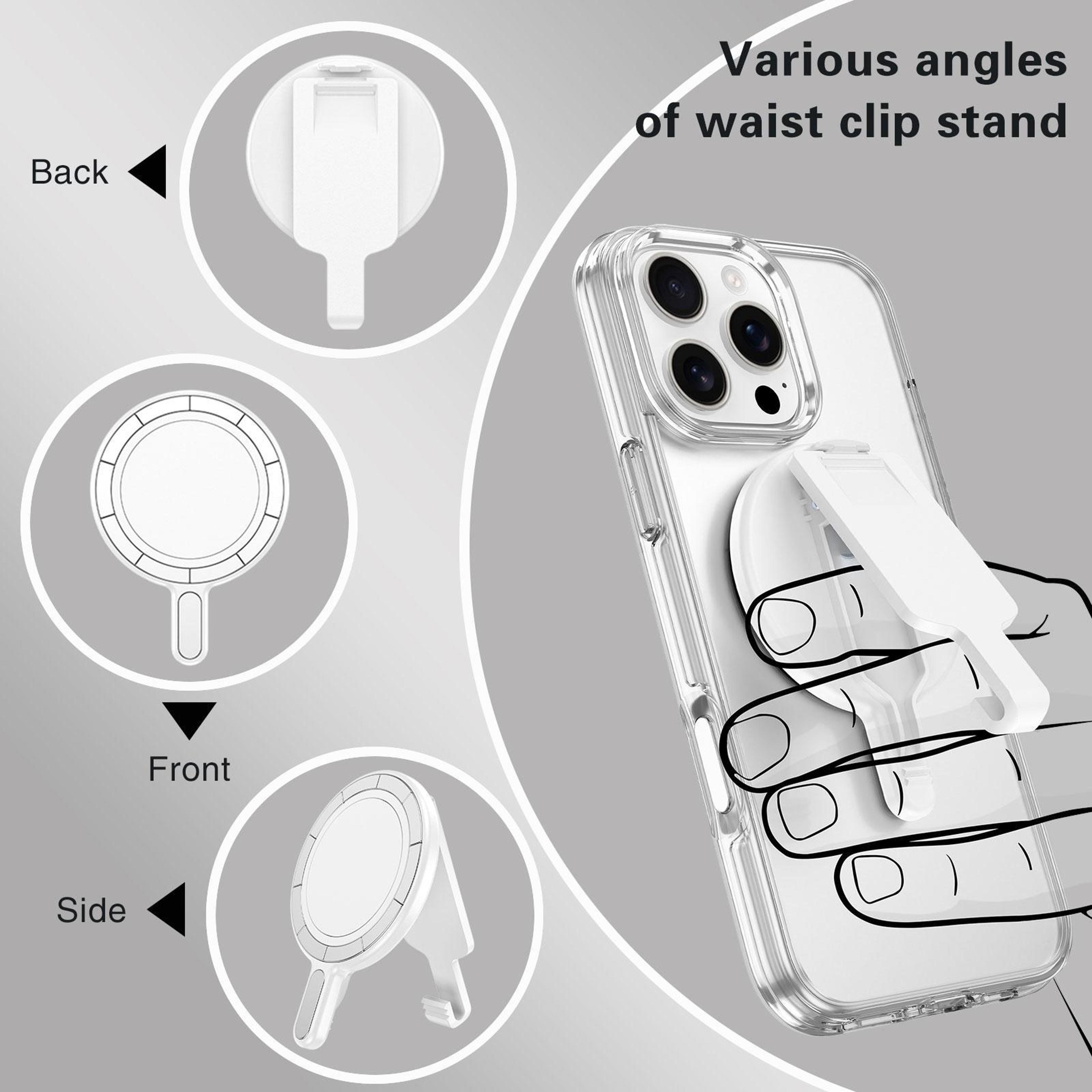 MagSafe Phone Holder Magnetic Belt Clip Hands Free Phone Mount With Mirror Stand 6