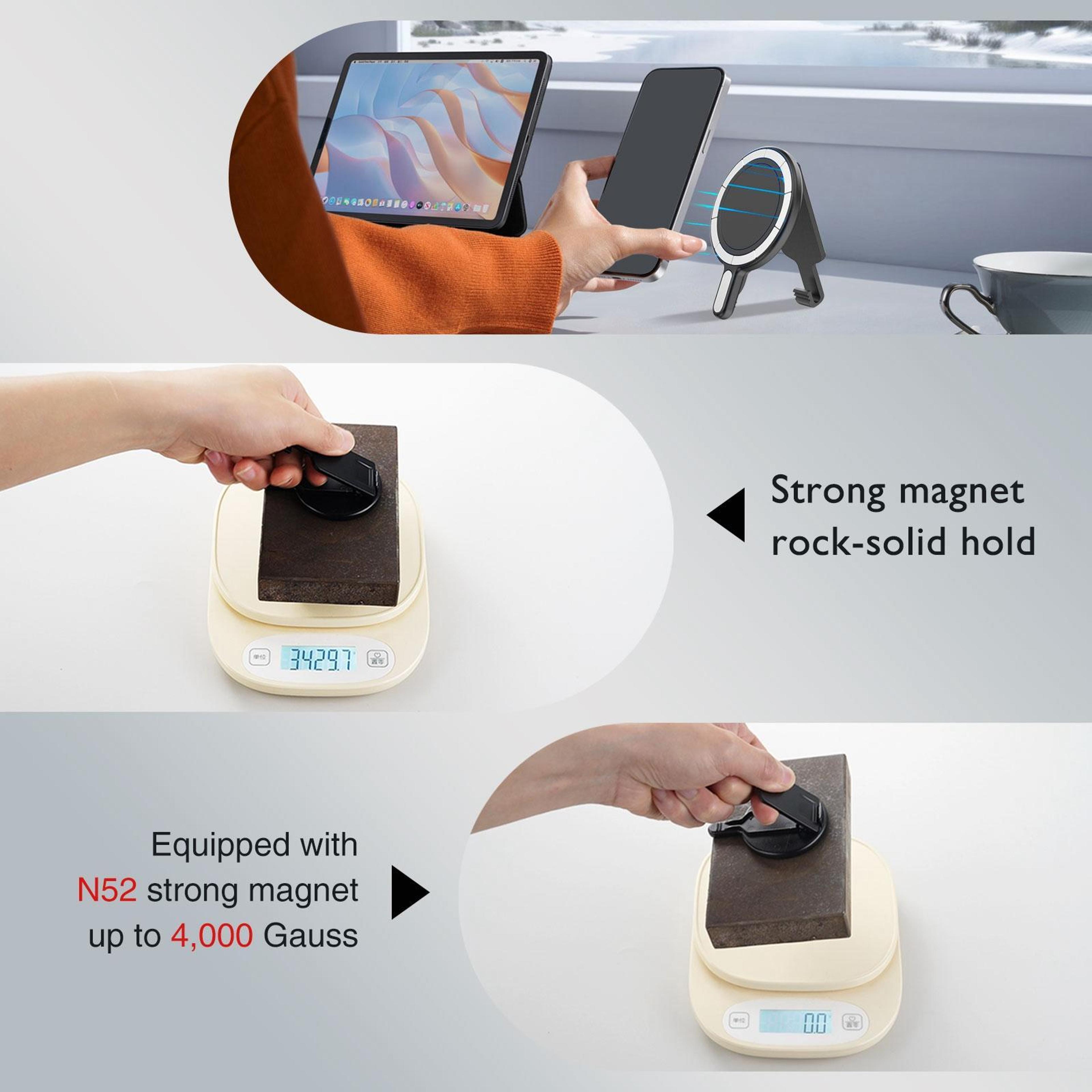 MagSafe Phone Holder Magnetic Belt Clip Hands Free Phone Mount With Mirror Stand 7