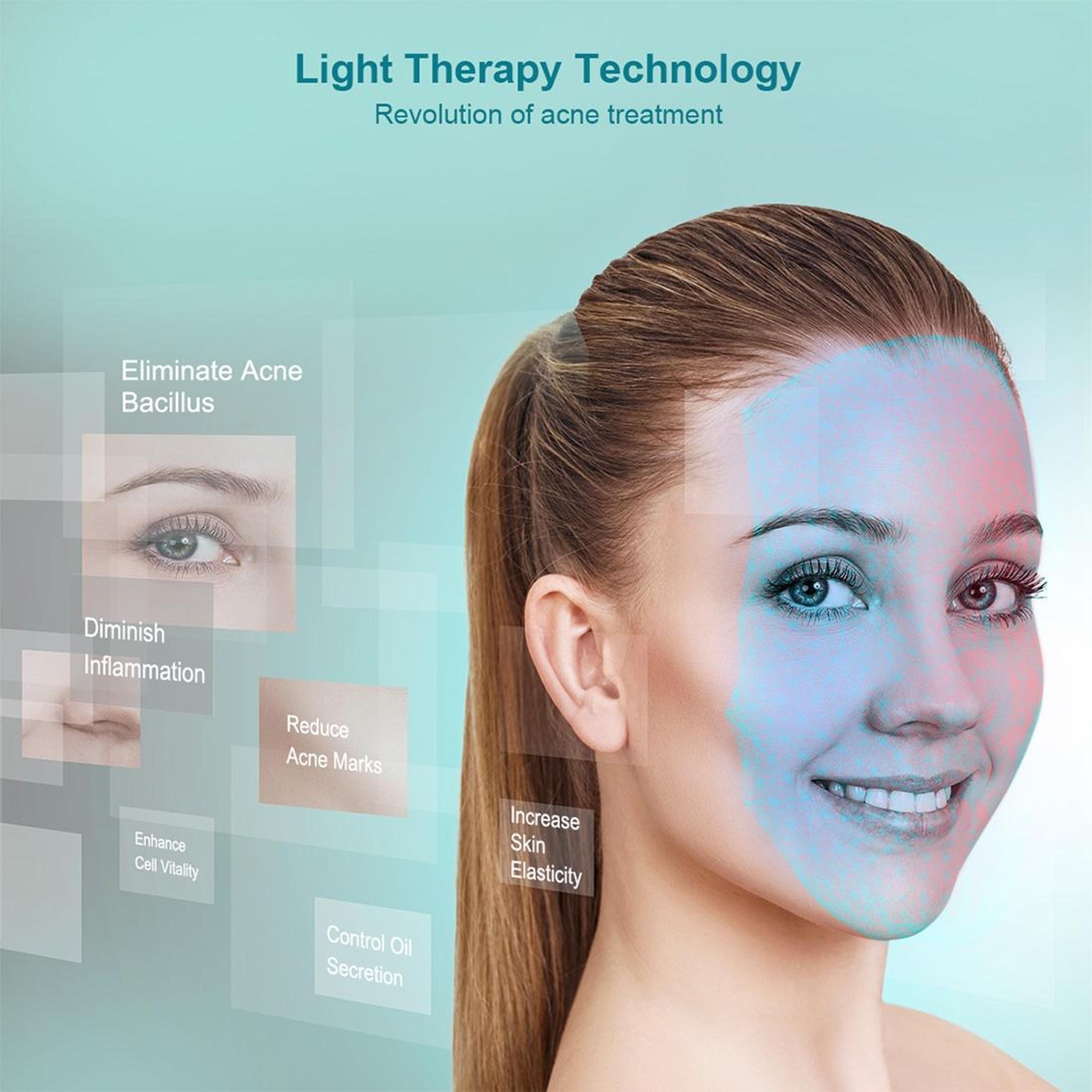 LED Light Therapy Mask For Acne Treatment With Red Blue Light Facial Therapy 3