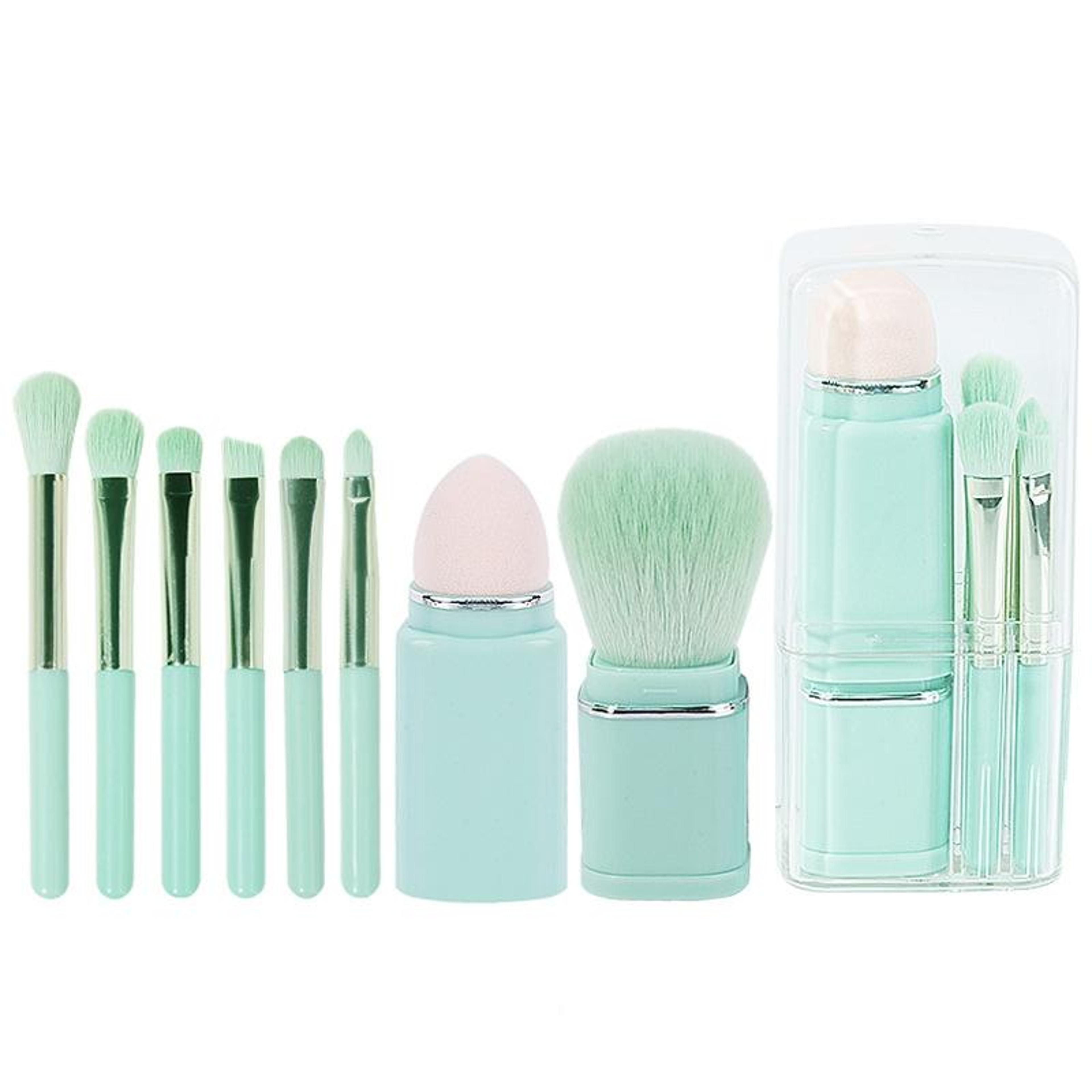 8in1 Makeup Brush Set Portable Travel Makeup Brushes With Retractable Design 7