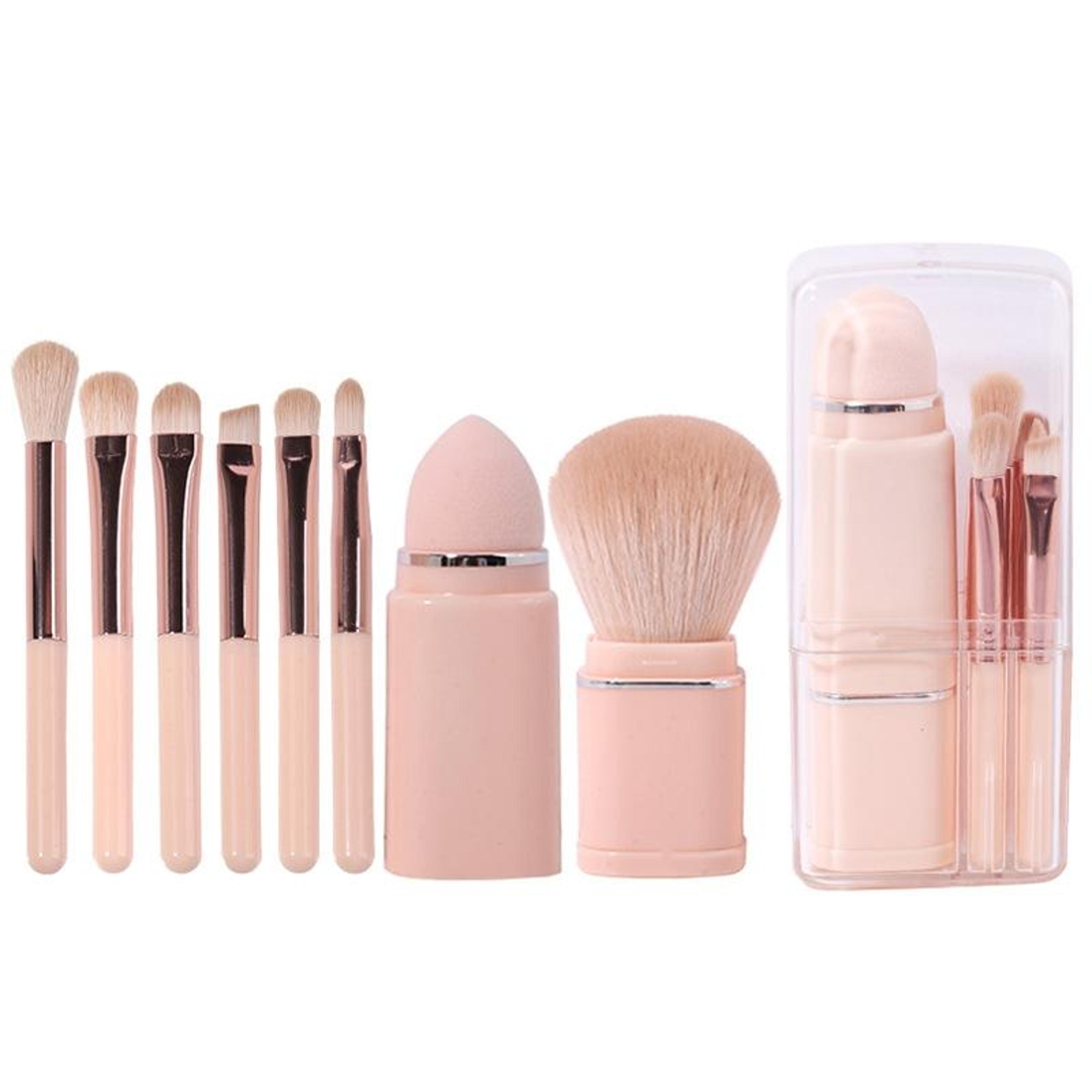 8in1 Makeup Brush Set Portable Travel Makeup Brushes With Retractable Design 6