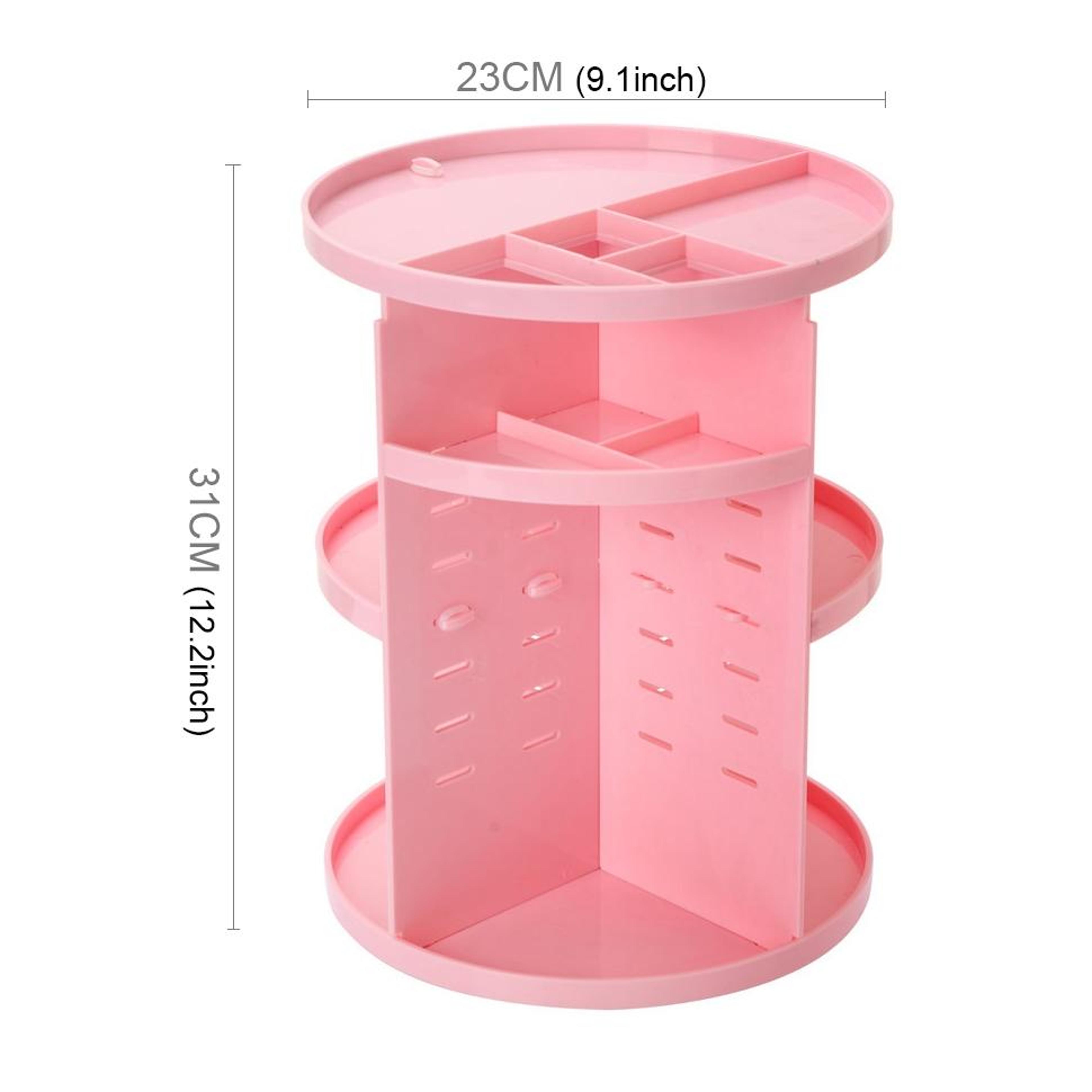 360 Rotating Makeup Organizer Storage Box For Cosmetics Skincare And Vanity Essentials 1