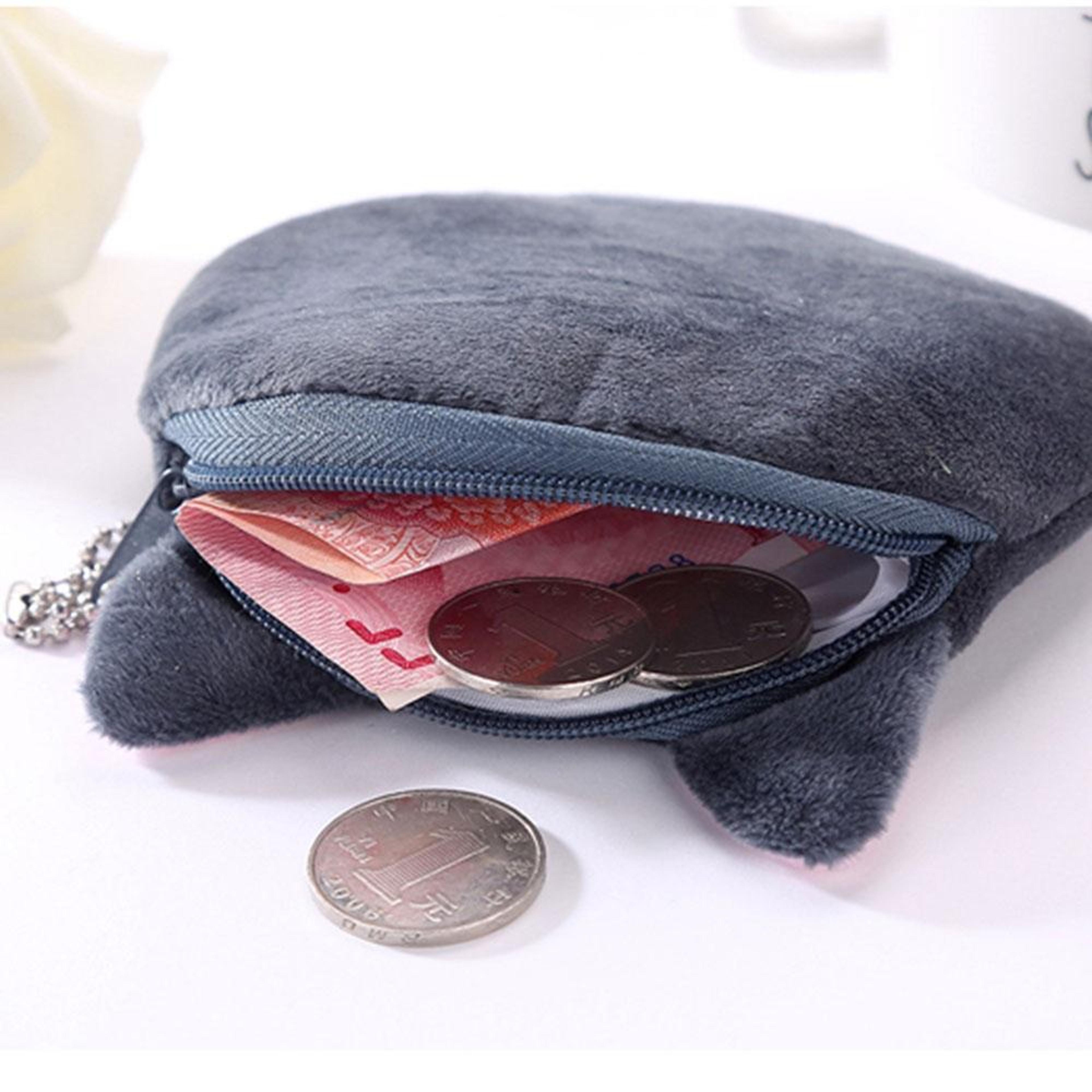 Cute Cat Plush Coin Purse Soft Cat Coin Purse Zipper Kids Coin Wallet 1