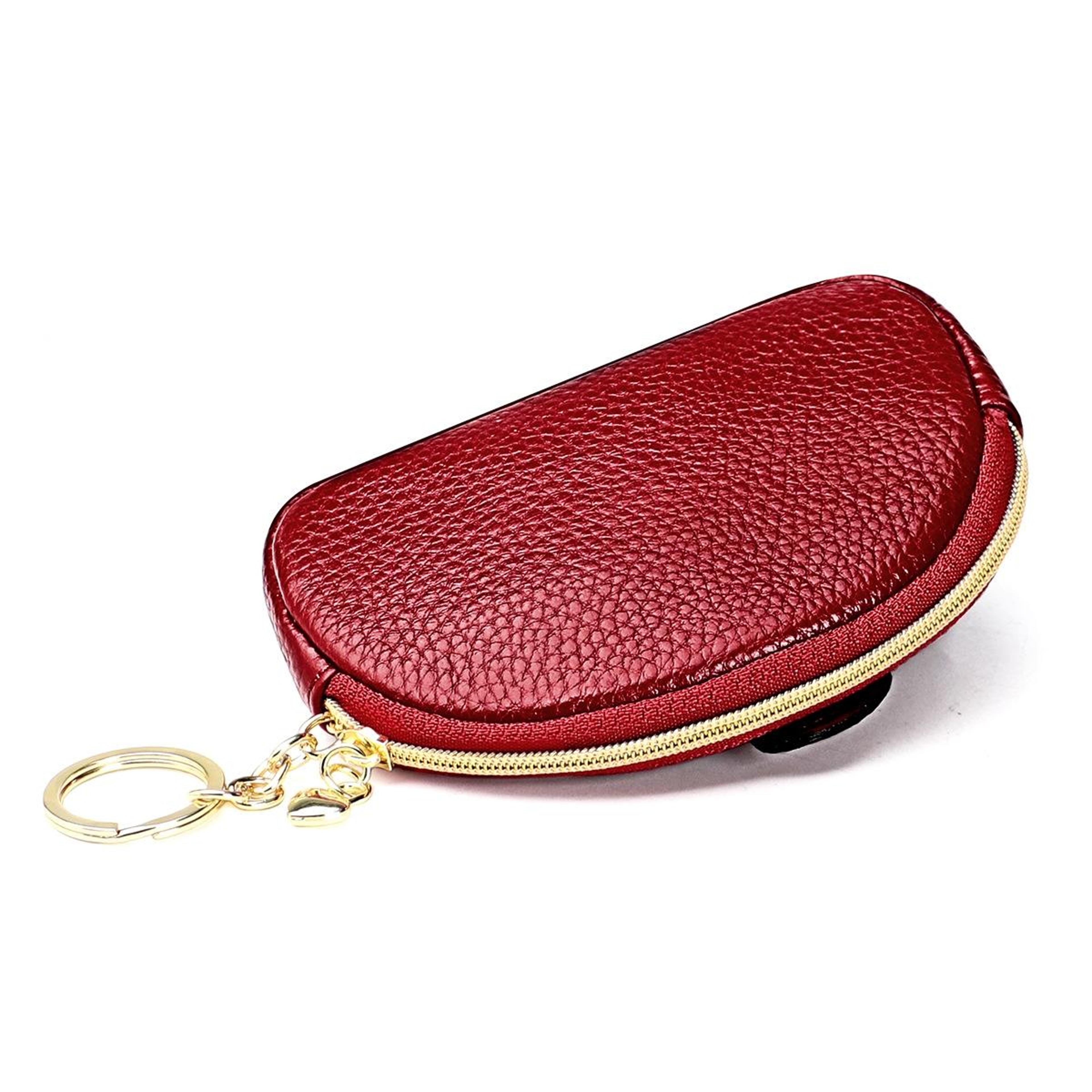 Genuine Leather Elephant Coin Purse For Women Soft Cowhide Zipper Mini Wallet 4