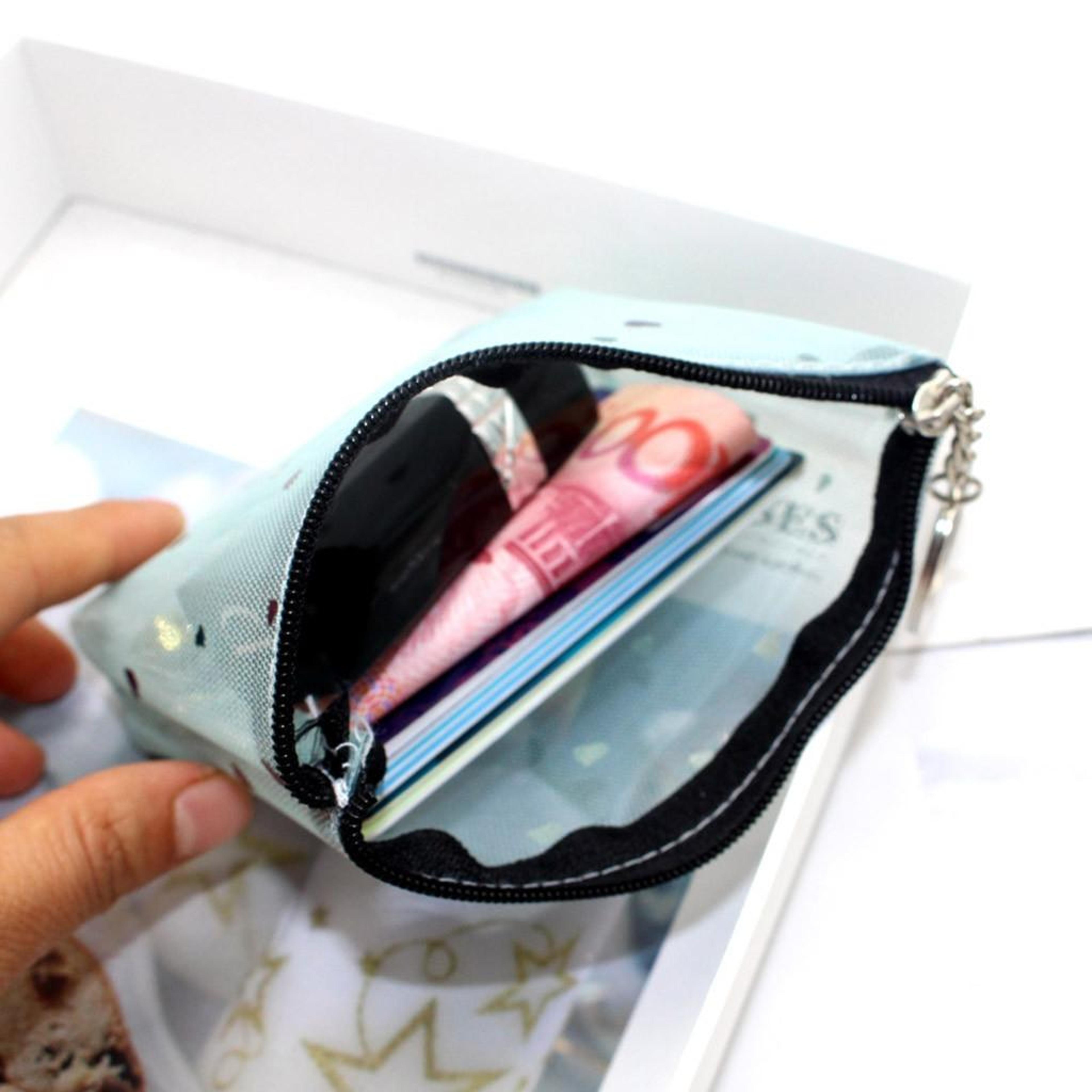 Waterproof Transparent Coin Purse Mini PVC Jelly Wallet With Secure Zipper 2