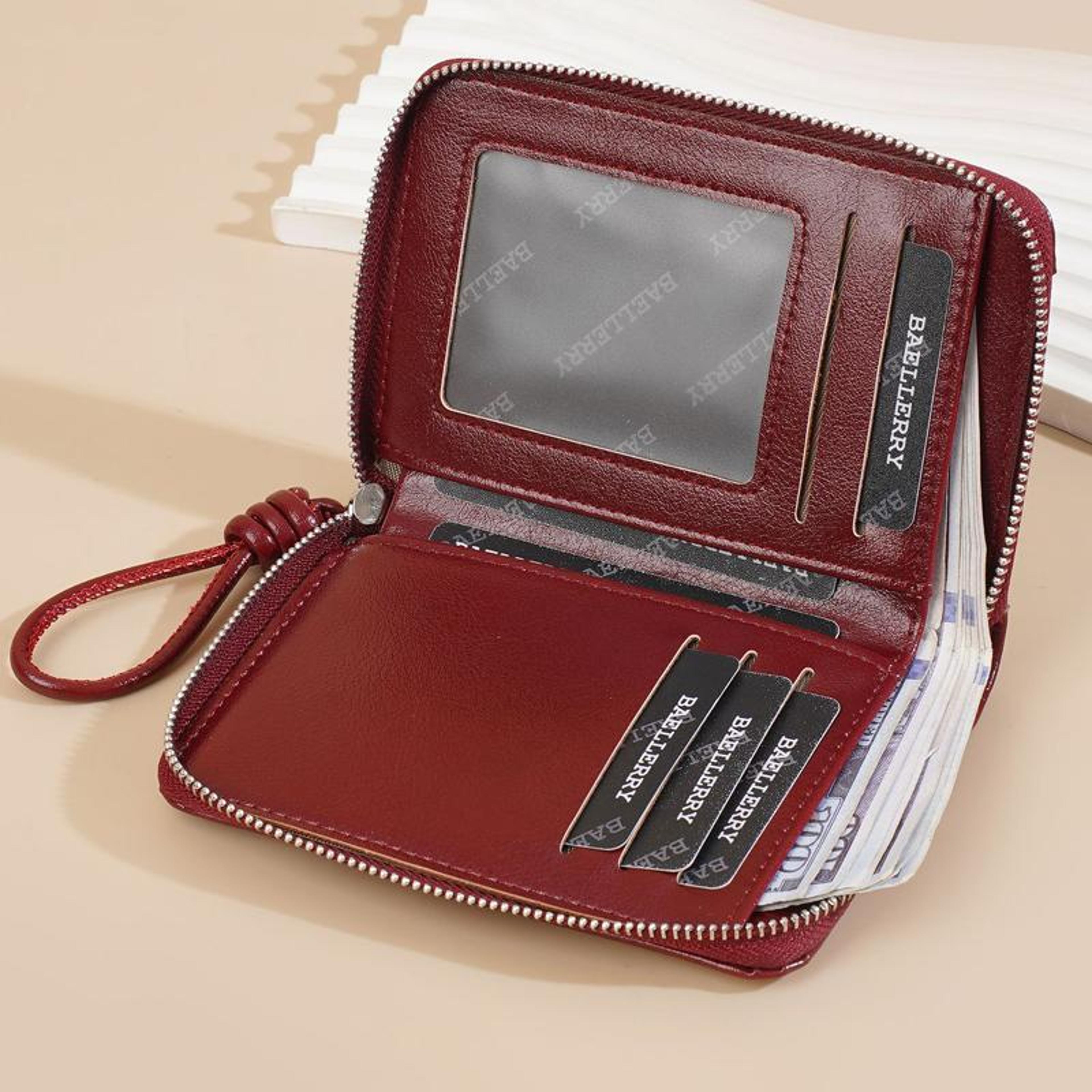 Womens Wallet Compact Bifold Wallet With Card Holder And Coin Pocket 1