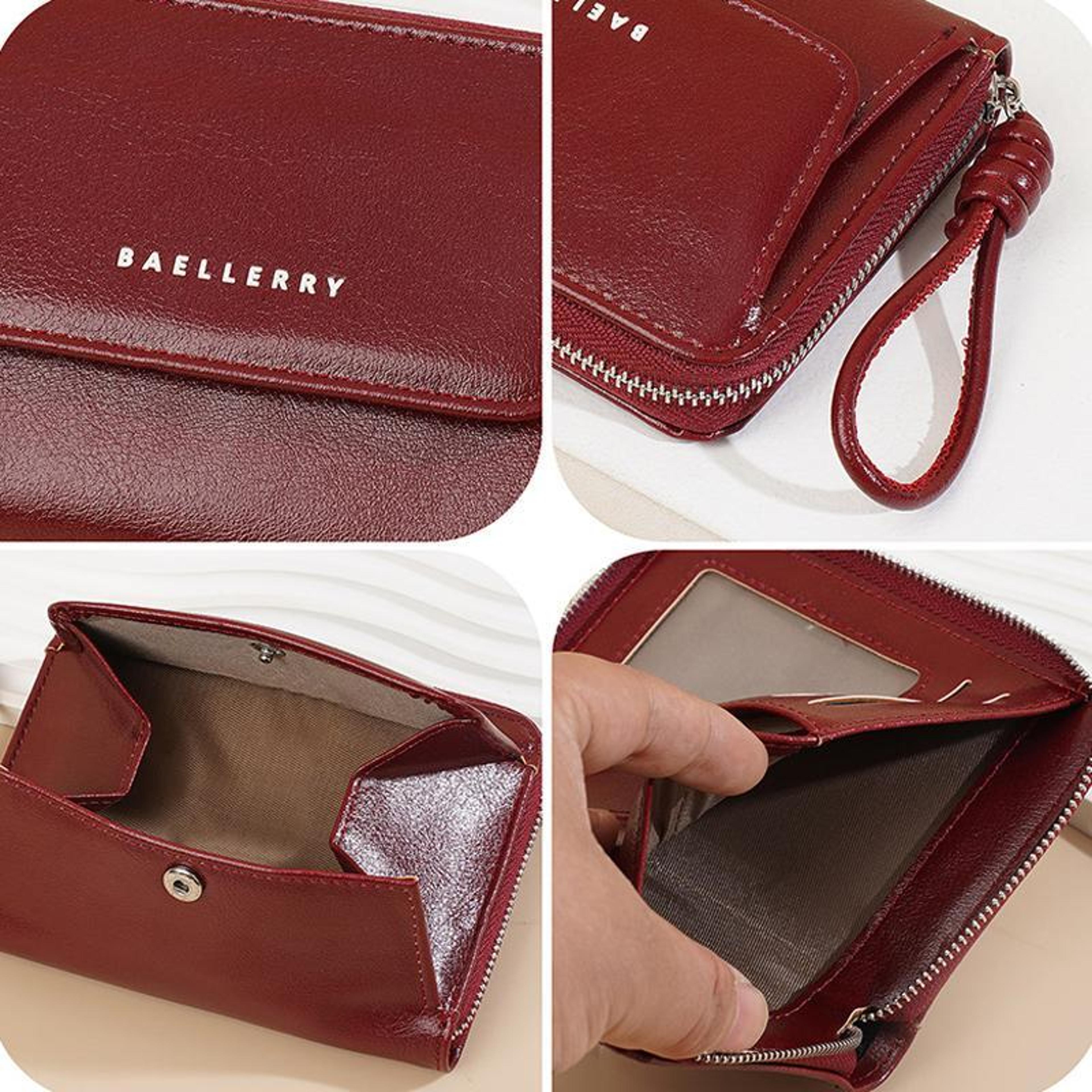 Womens Wallet Compact Bifold Wallet With Card Holder And Coin Pocket 2