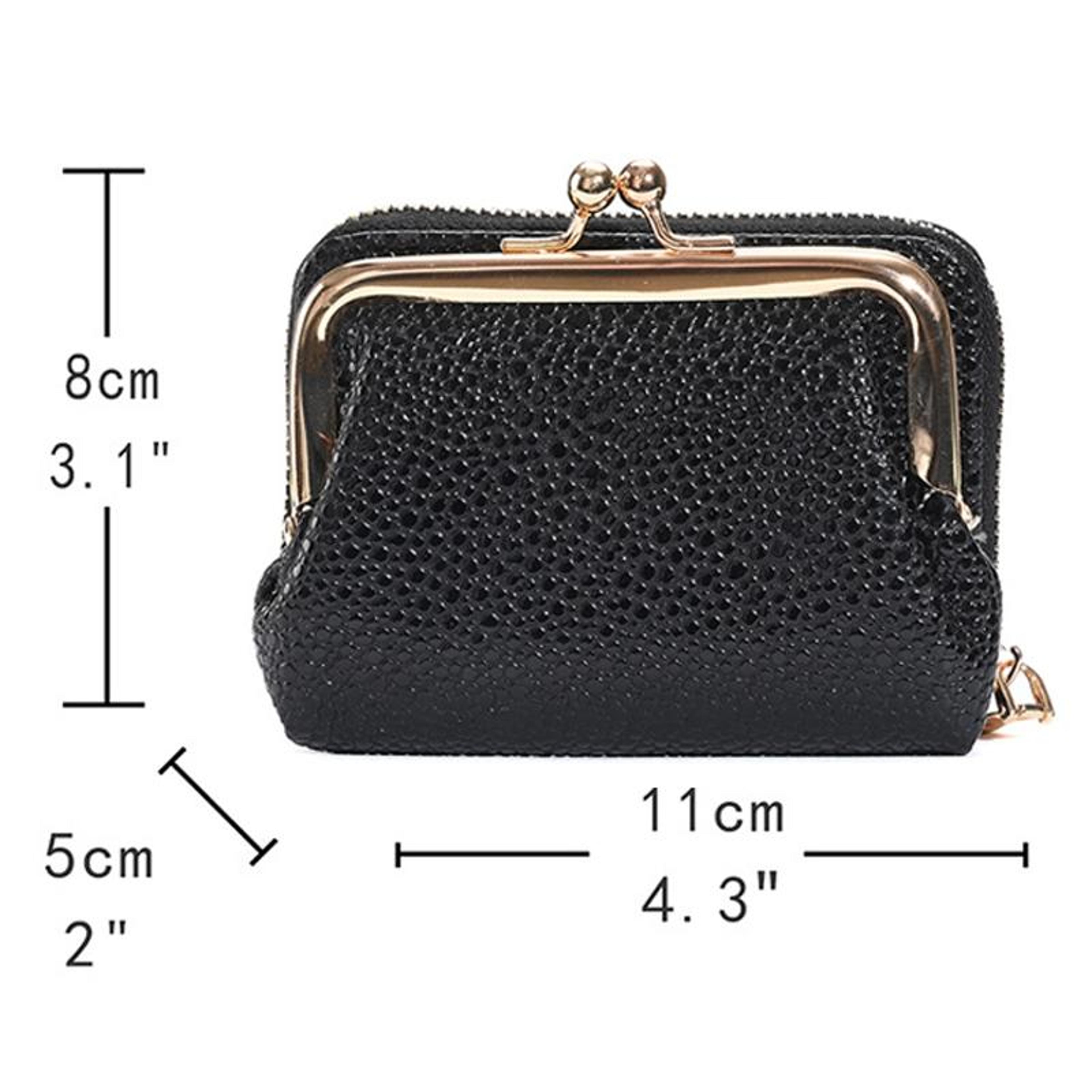 Elegant Womens Wallet Compact Card Holder Wallet With Coin Purse And Metal Buckle 3