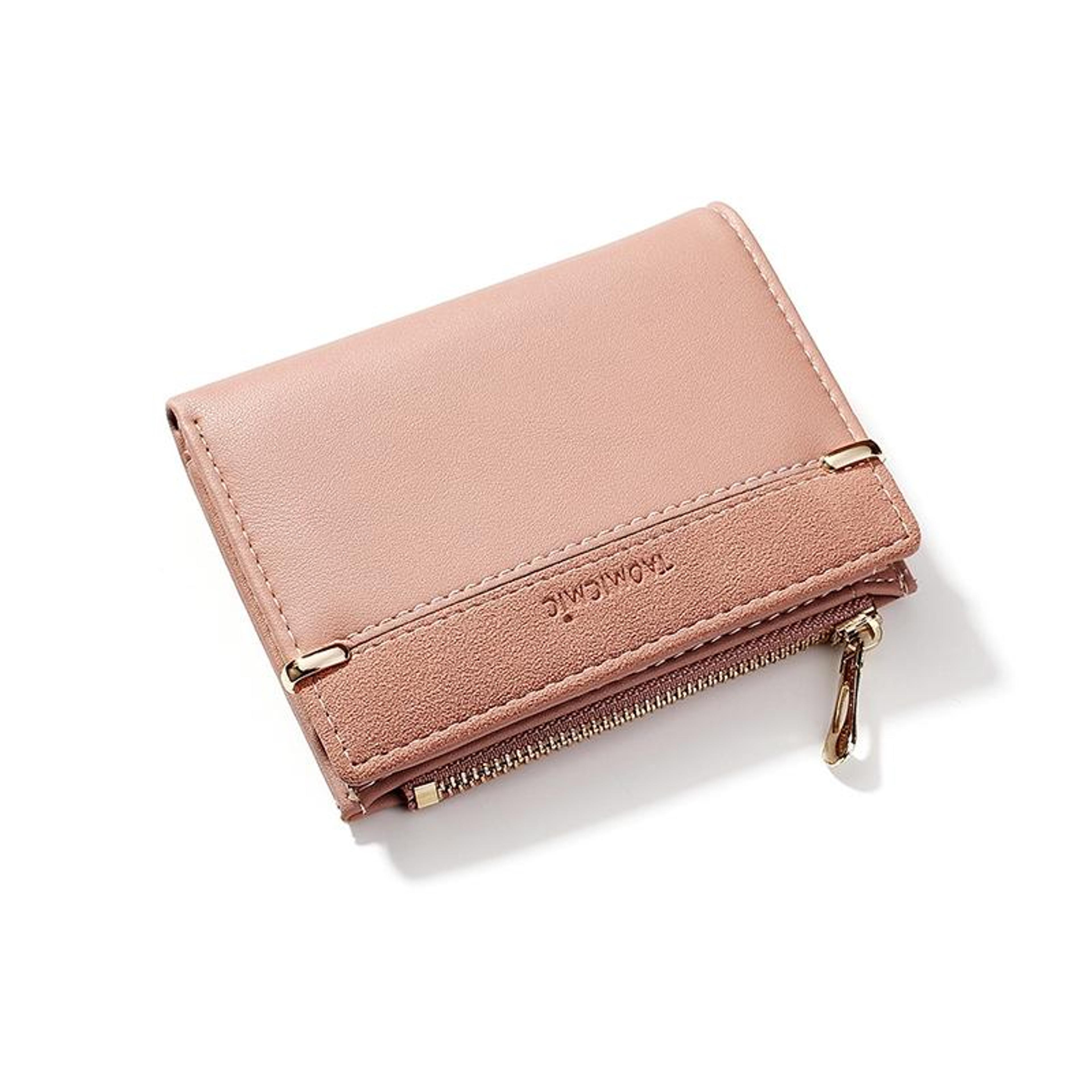 Frosted Womens Short Wallet With Multi Card Slots And Zipper Coin Purse 4