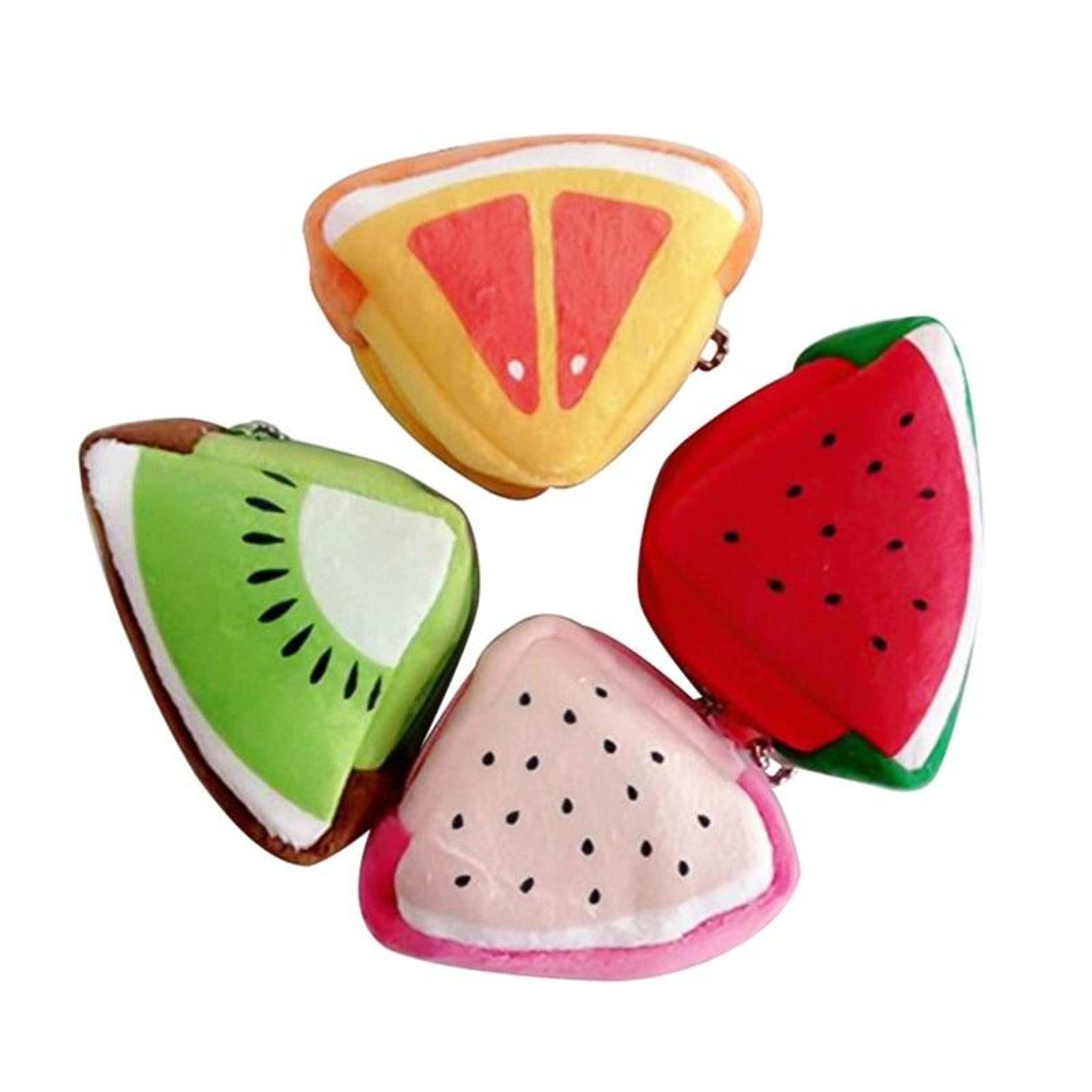 Cute Plush Fruit Coin Purse Zipper Wallet Mini Kawaii Change Pouch For Girls 2