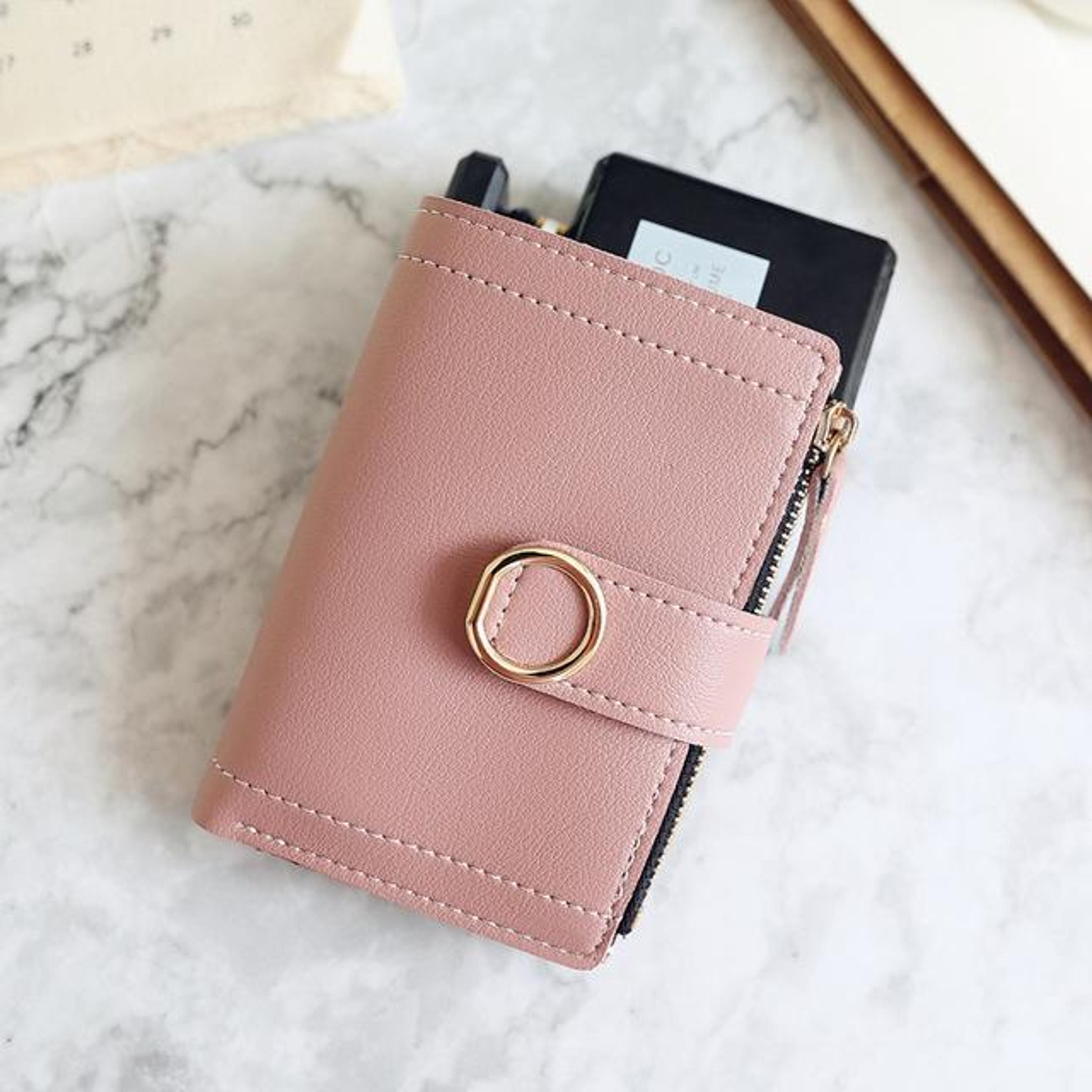 Small Leather Wallet For Women Fashion PU Card Holder Wallet With Money Clip 7