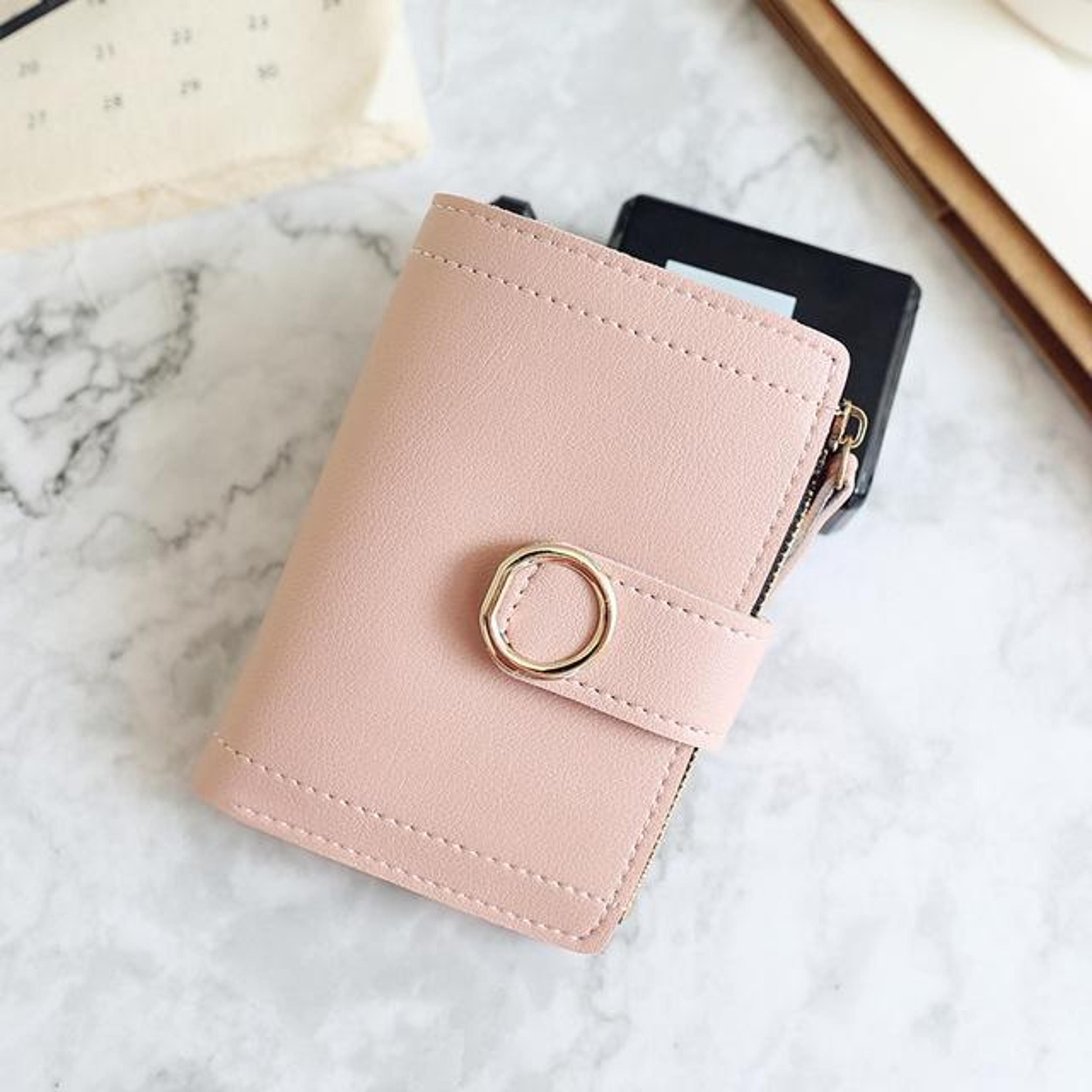 Small Leather Wallet For Women Fashion PU Card Holder Wallet With Money Clip 10