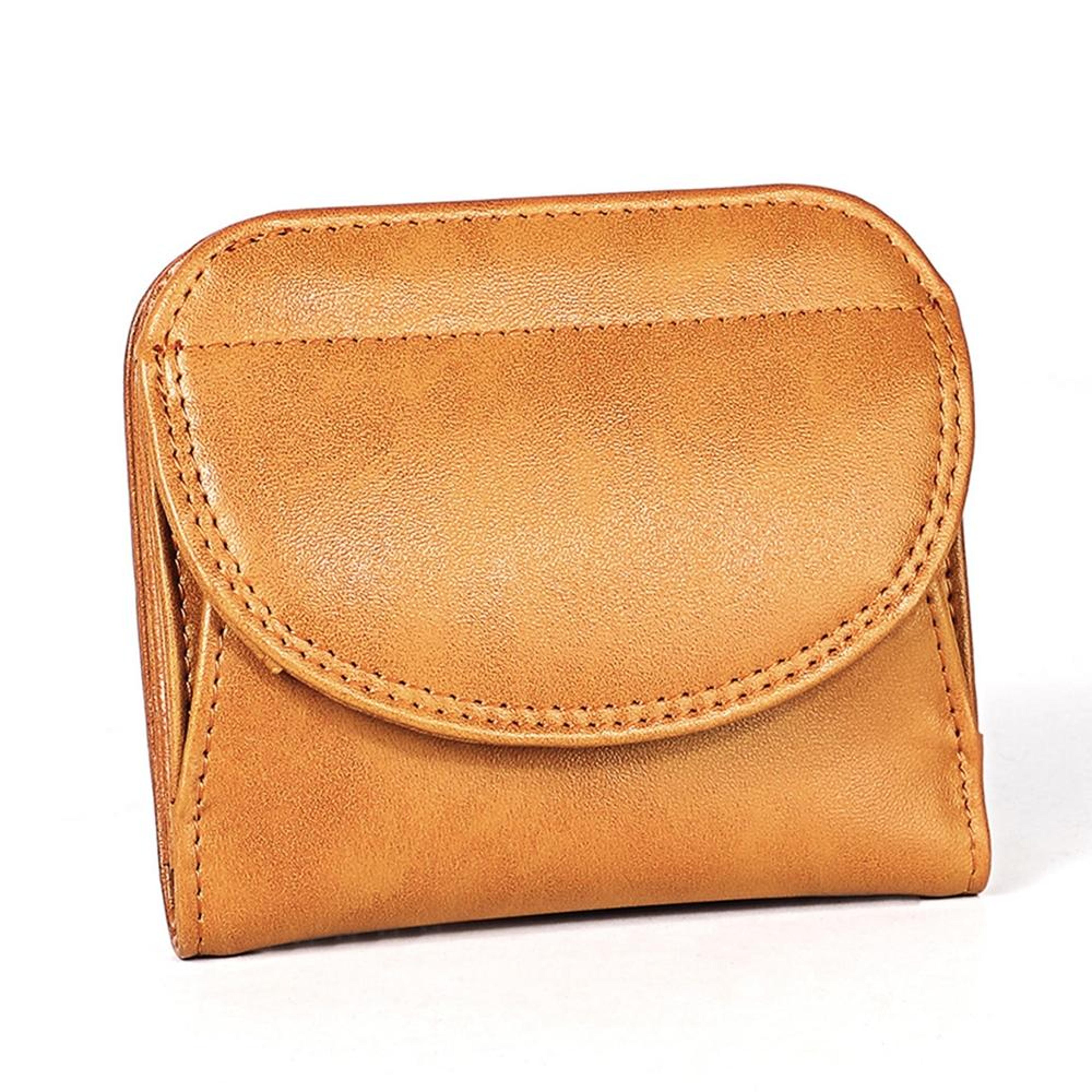 RFID Blocking Genuine Leather Womens Wallet Compact Coin Purse With Card Holder 1