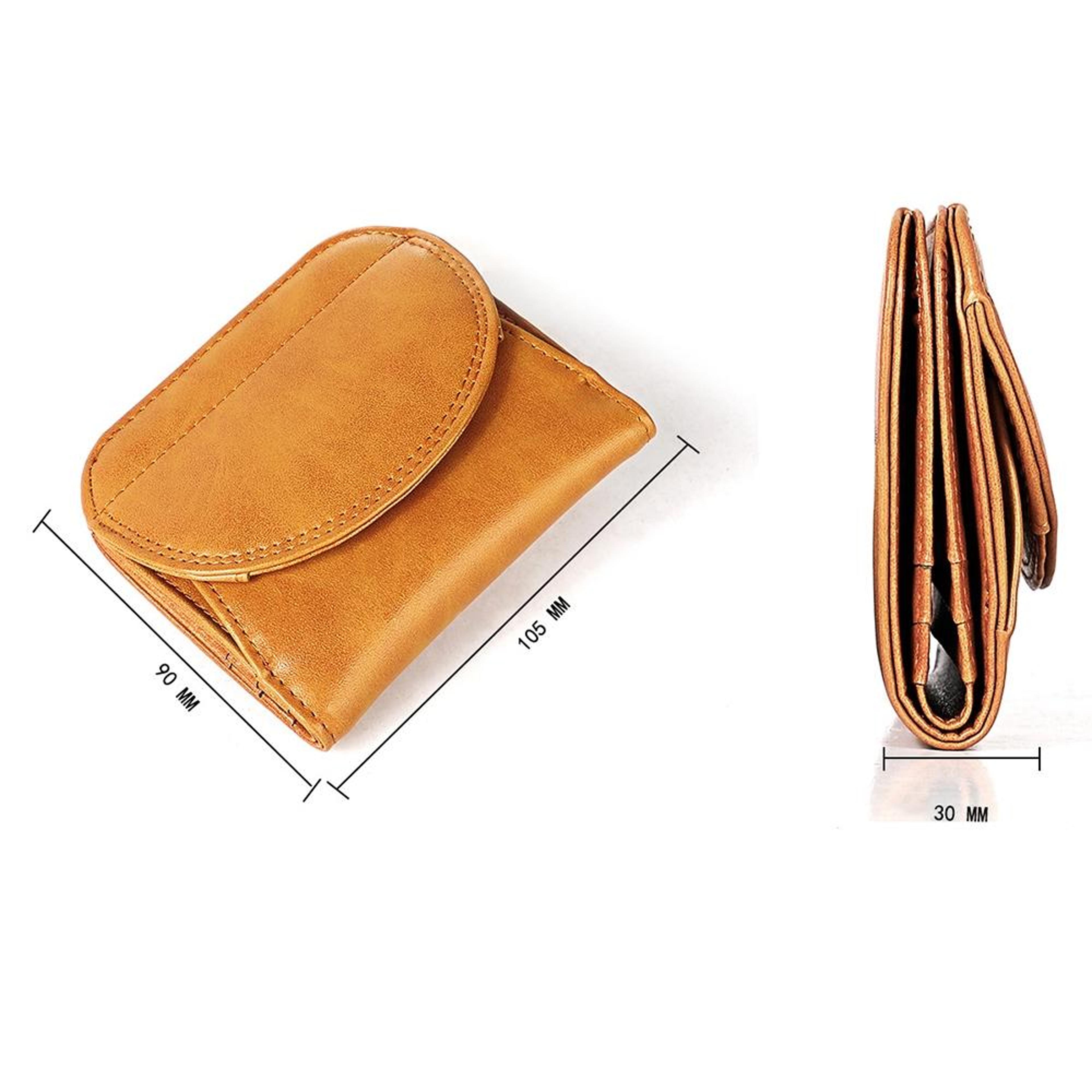 RFID Blocking Genuine Leather Womens Wallet Compact Coin Purse With Card Holder 4