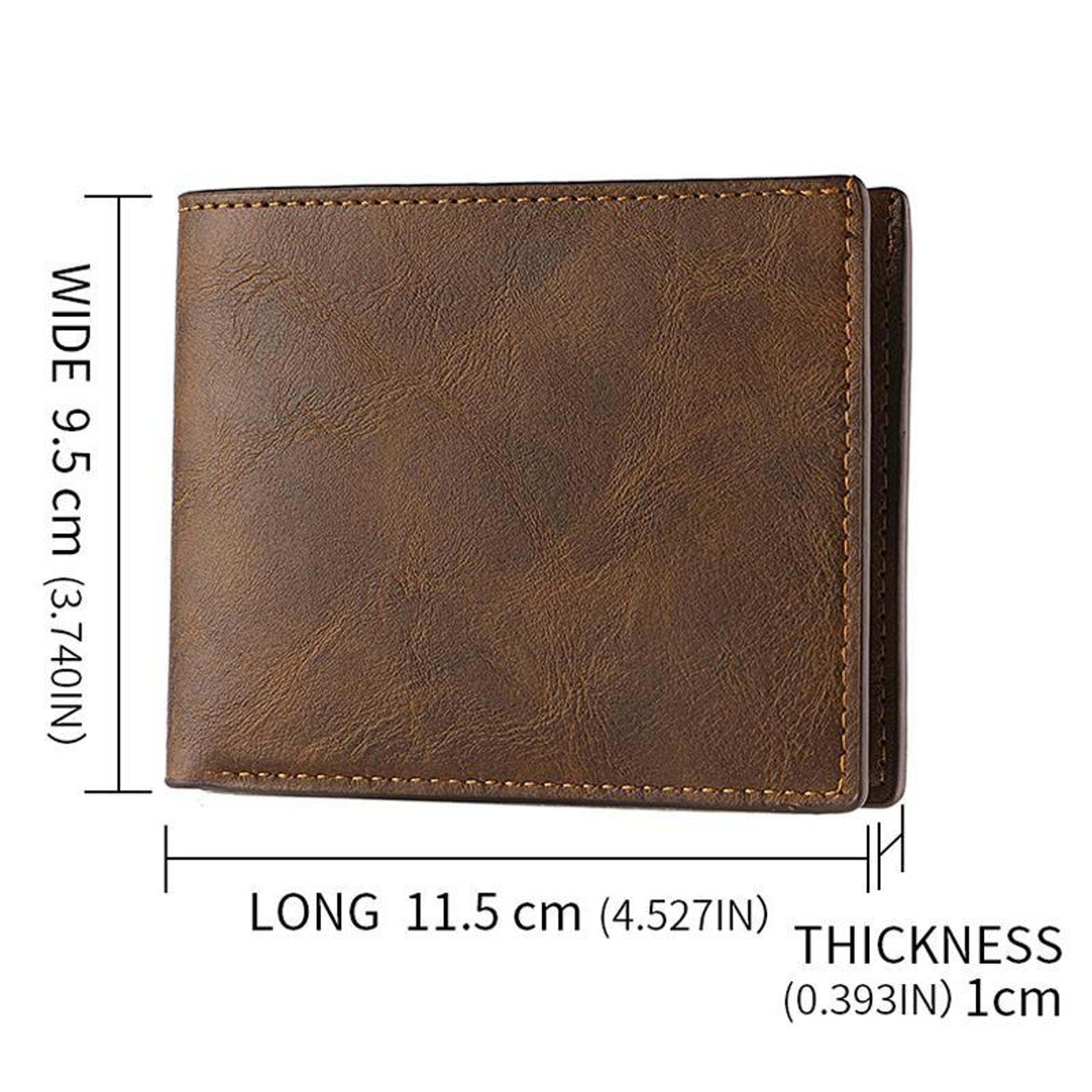 Retro Mens Leather Wallet Slim Bifold Wallet With Money Clip Card Holder And Zipper Coin Pocket 2