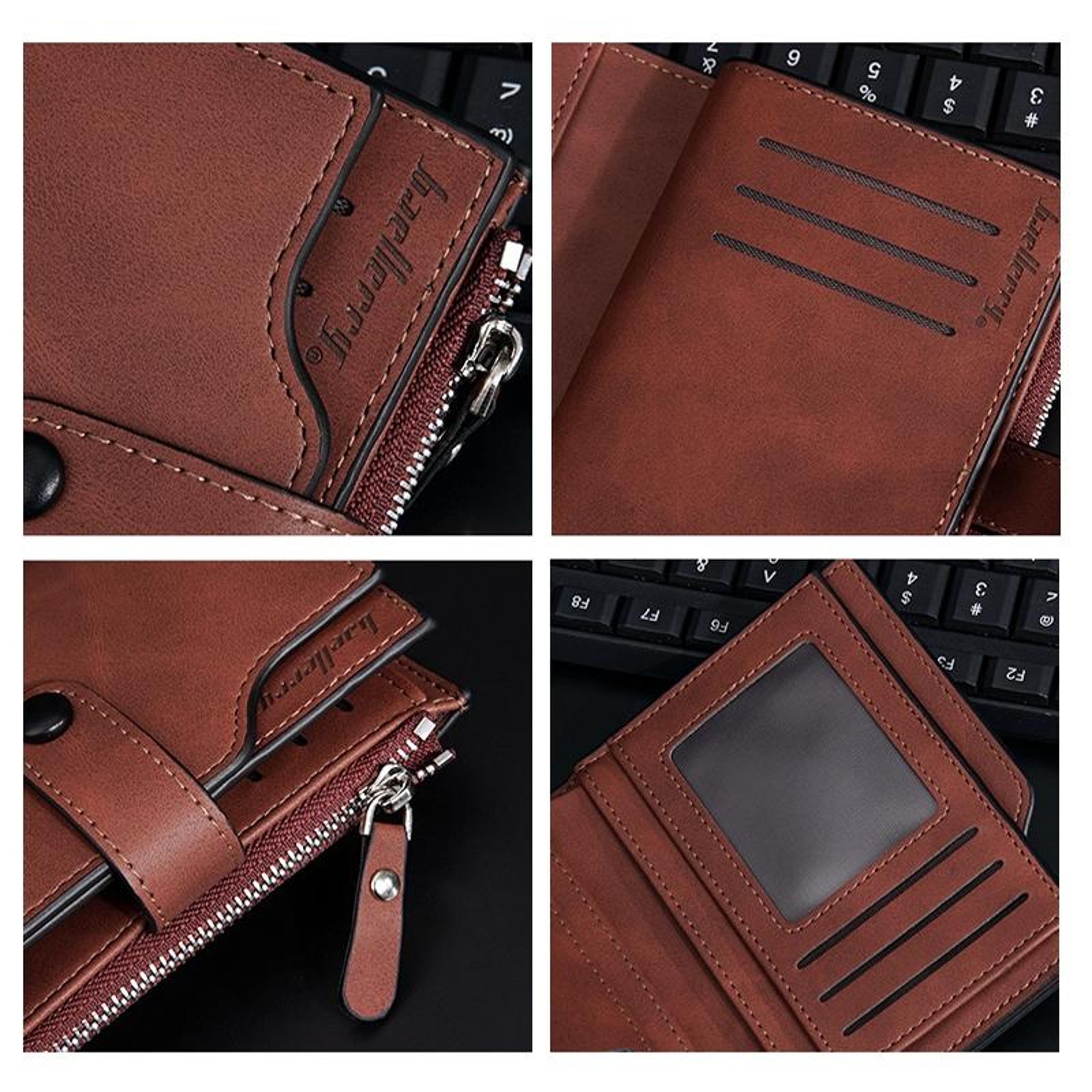 RFID Wallet Compact Trifold Wallet With Zipper Coin Purse And Card Holder 5