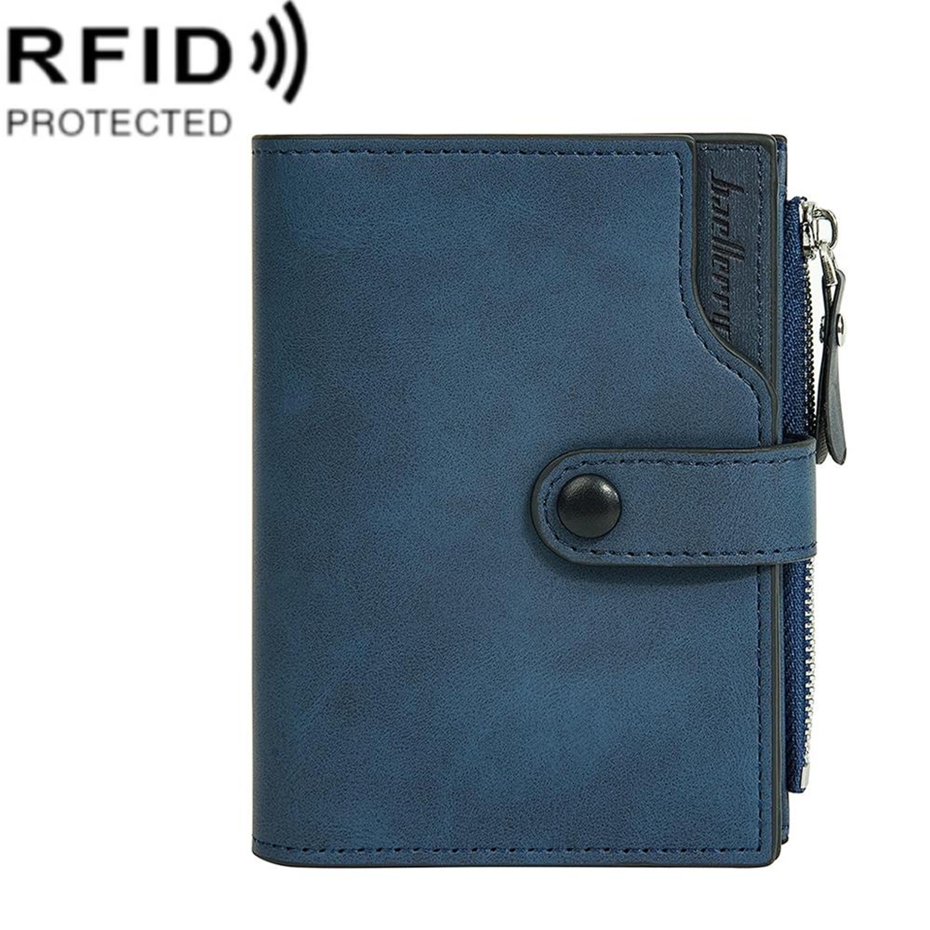 RFID Wallet Compact Trifold Wallet With Zipper Coin Purse And Card Holder 8