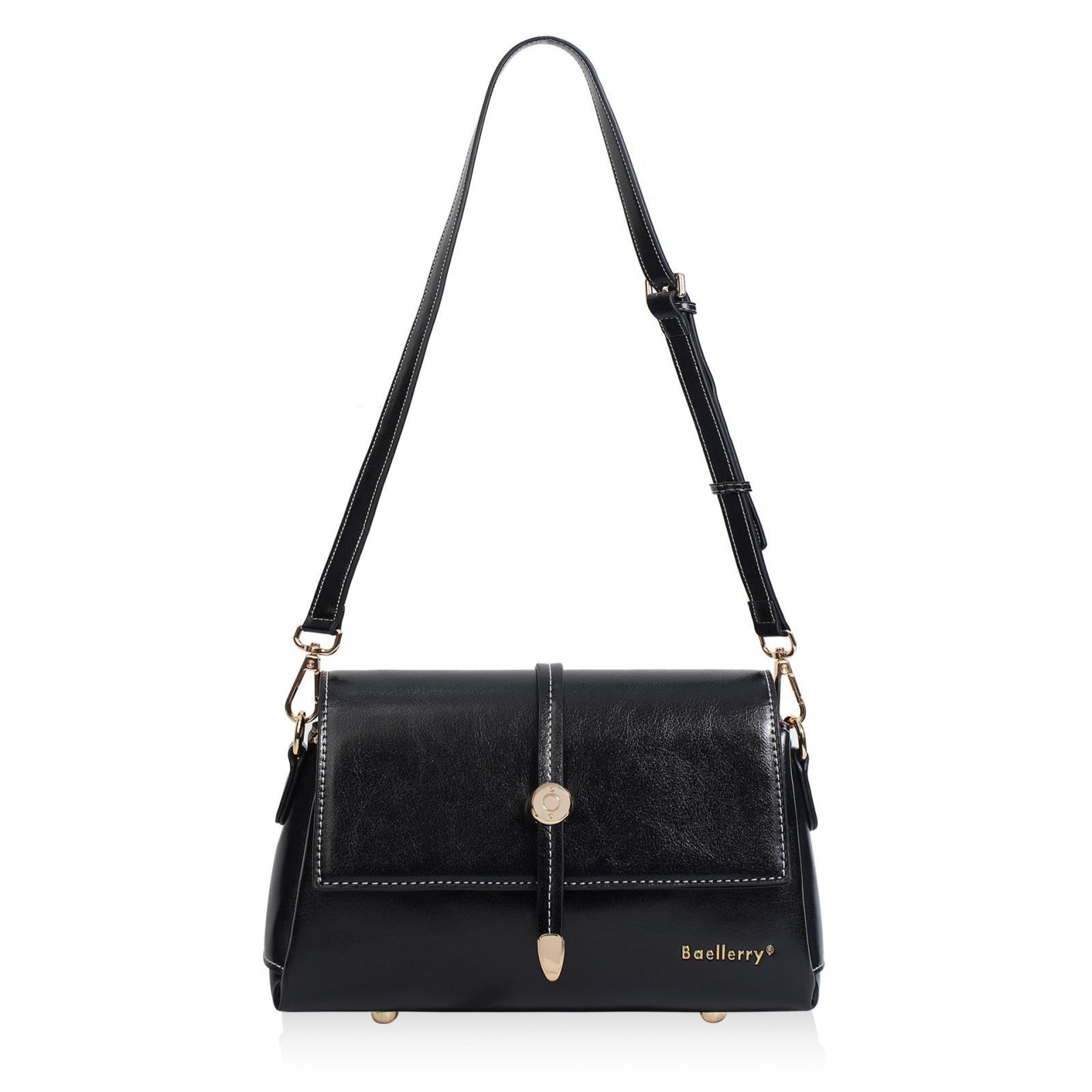 Vintage Crossbody Bag For Women Waxed PU Leather Small Square Shoulder Purse With Metal Buckle 6