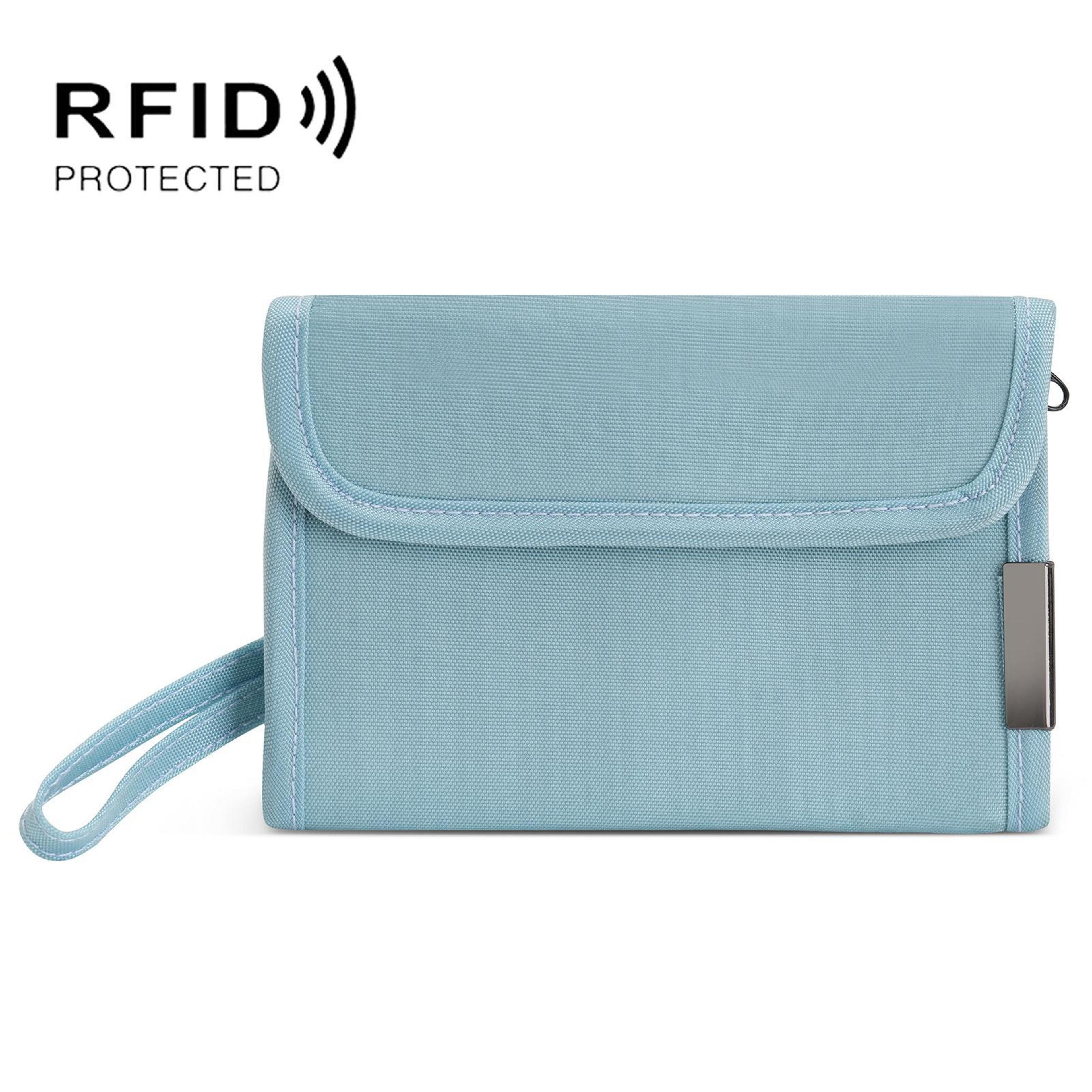RFID Blocking Travel Card Holder Wallet With Coin Pouch And Passport Organizer 8