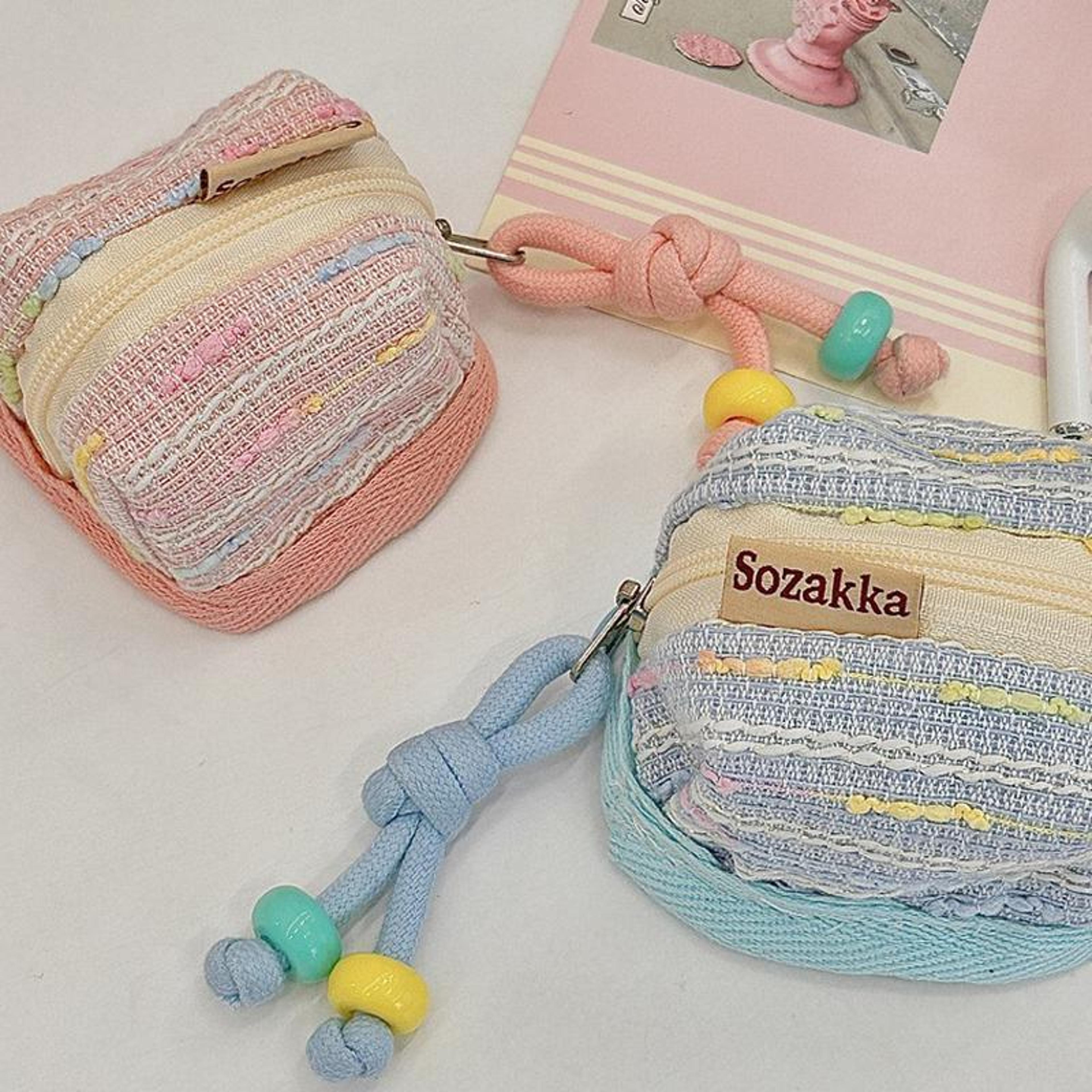 Cute Portable Wireless Earbud Case Soft Polyester Bluetooth Earphone Case Protective Storage Pouch 5
