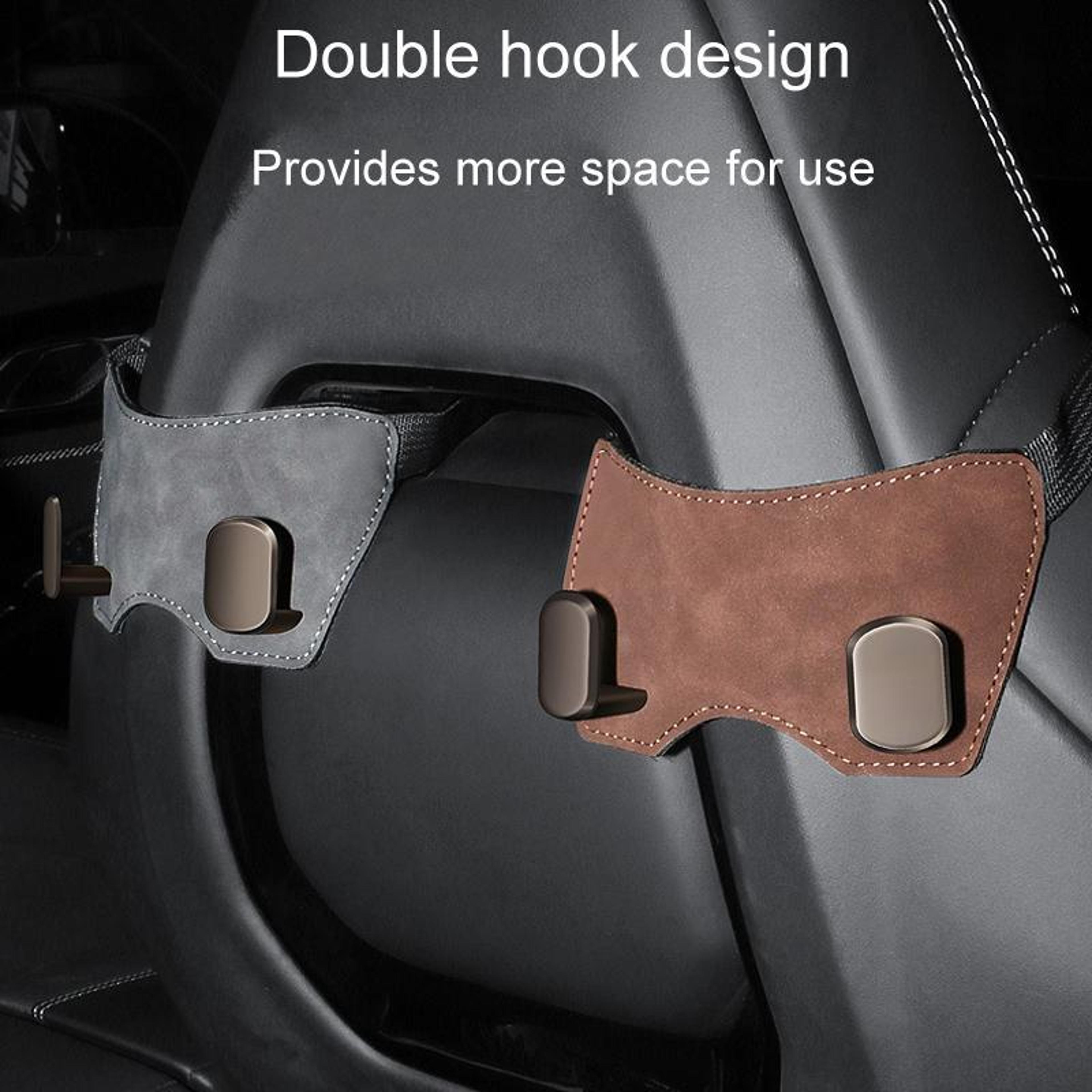 Luxury Fur Car Seat Storage Hook With 360 Rotating Double Metal Hooks For OnePiece Sports Headrests 4