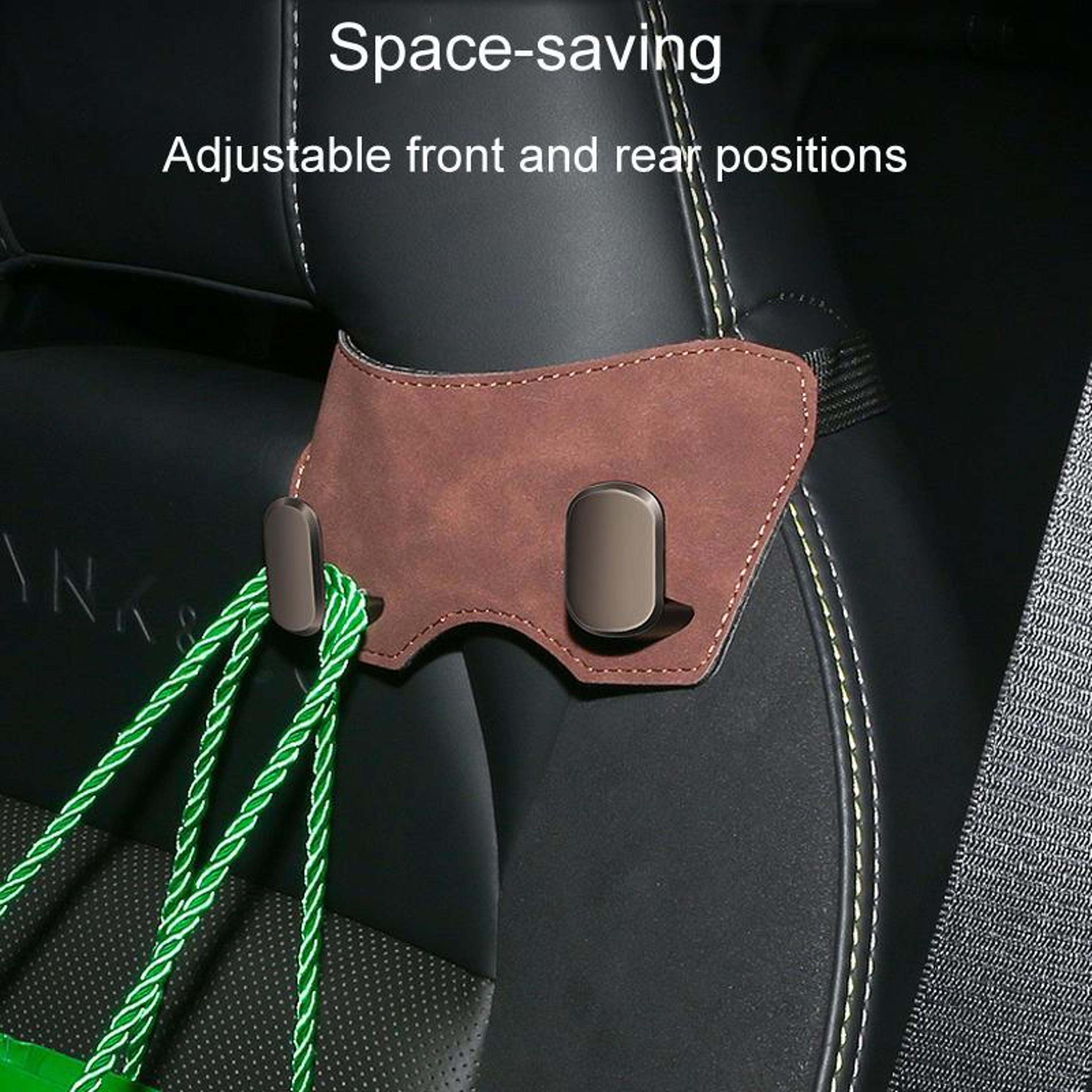 Luxury Fur Car Seat Storage Hook With 360 Rotating Double Metal Hooks For OnePiece Sports Headrests 6