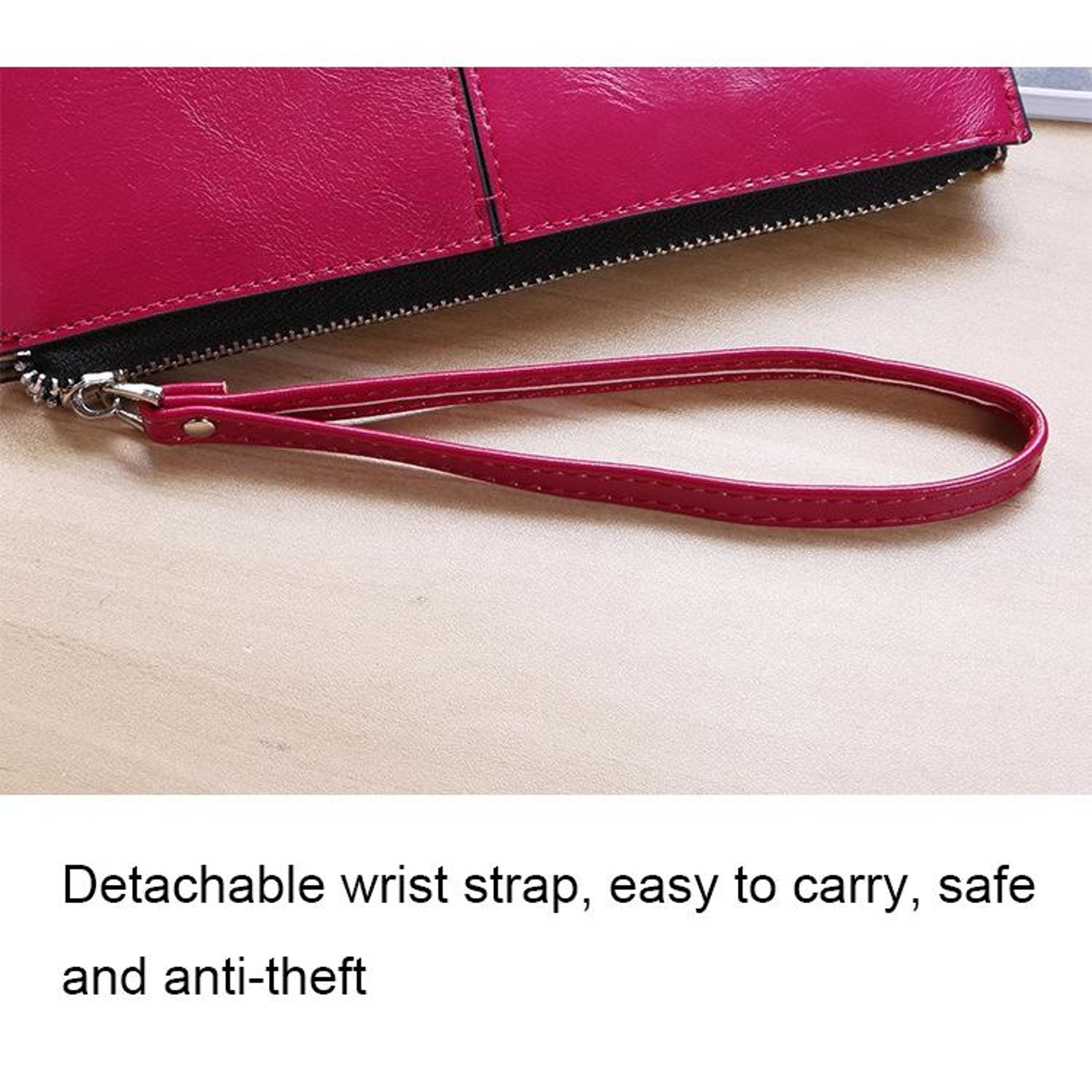 Elegant Womens Wristlet Wallet Large Capacity Long Zipper Wallet With Multi Card Slots 2